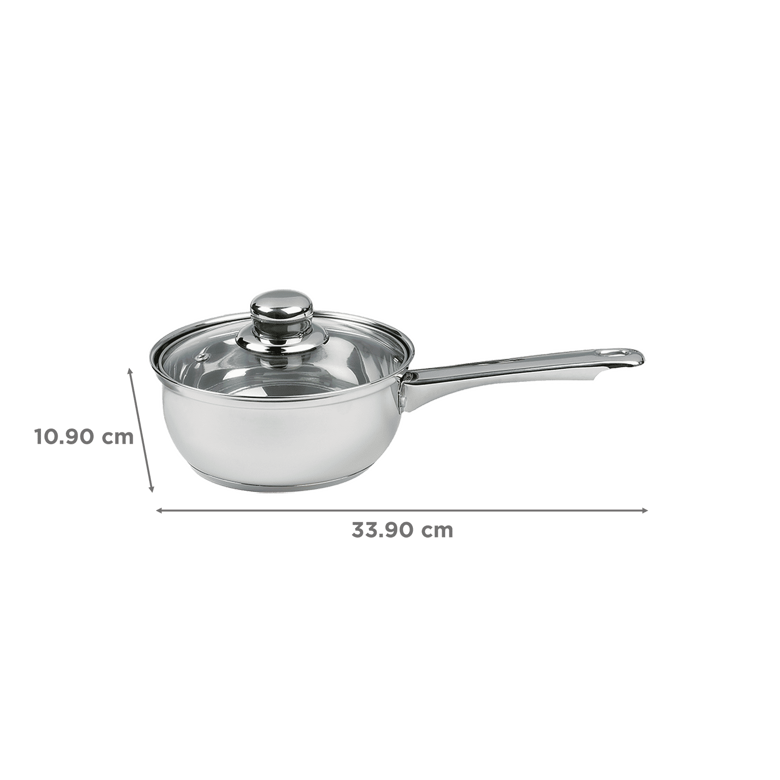 sabichi Saucepan with Glass Lid (18cm, 93745 -I, Silver)_2