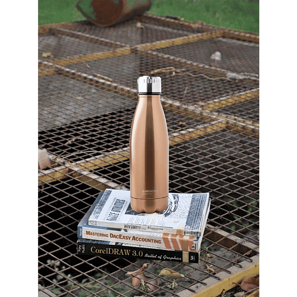 sabichi Blush 450 ml Stainless Steel Water Bottle (BPA Free, 193704, Orange)_5