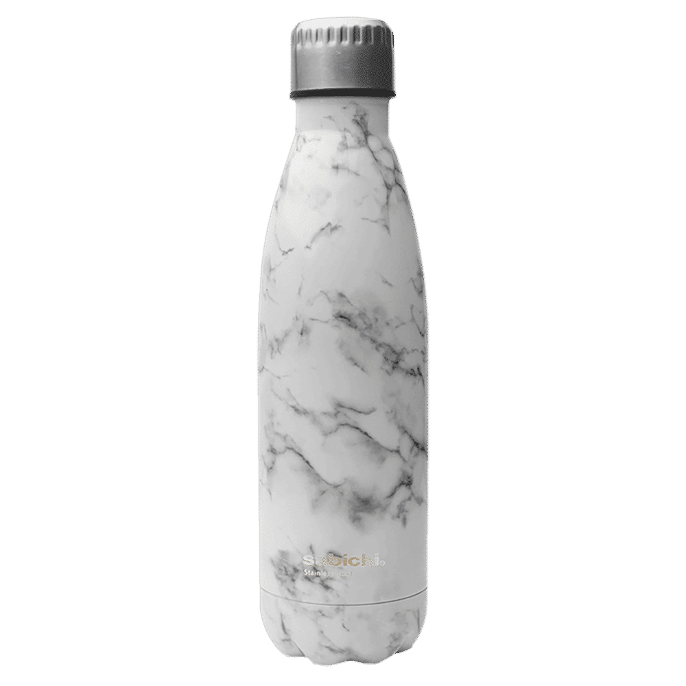 sabichi Blush 450 ml Stainless Steel Water Bottle (BPA Free, 193711, White)_1