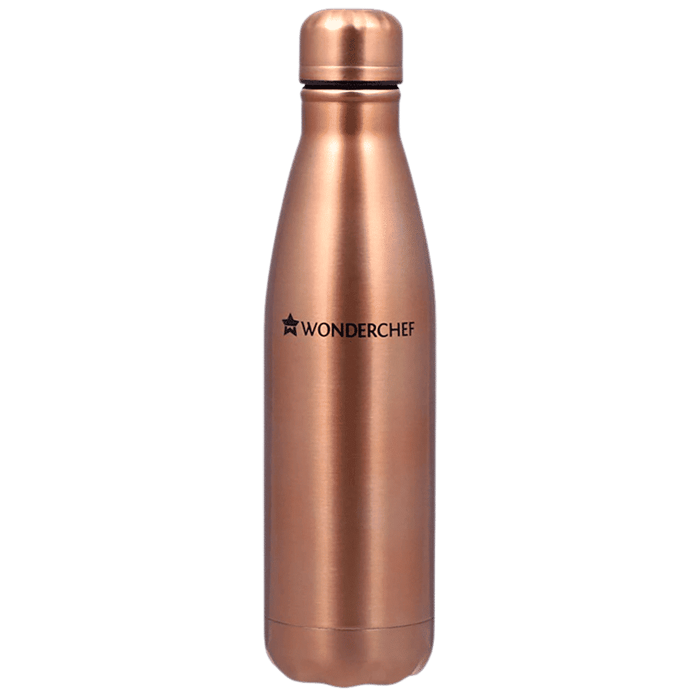 WONDERCHEF Hydro-Bot 750ml Stainless Steel Hot & Cold Bottle (Spill & Leak Proof, Copper)_1