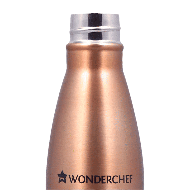 WONDERCHEF Hydro-Bot 750ml Stainless Steel Hot & Cold Bottle (Spill & Leak Proof, Copper)_3