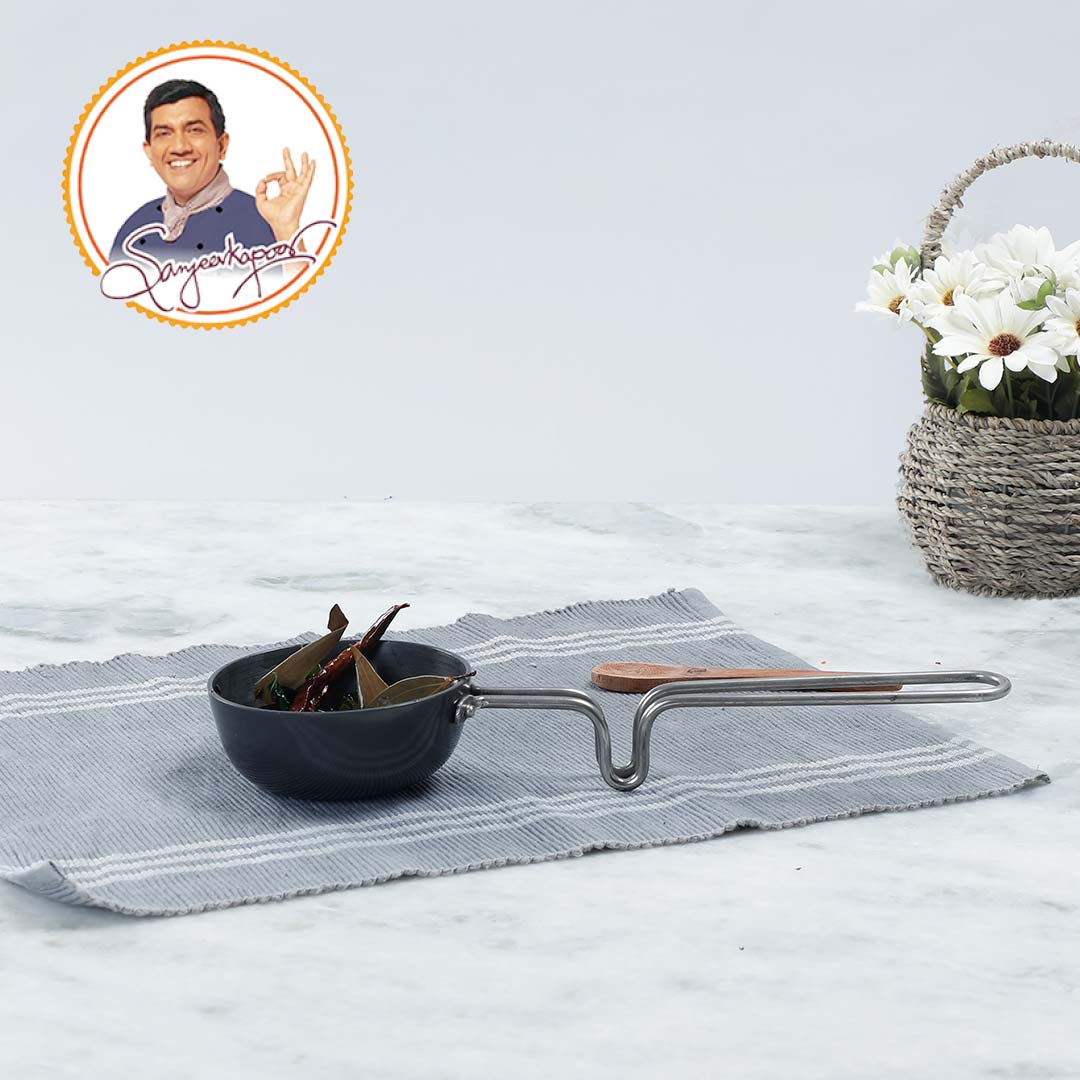 WONDERCHEF 300ml Non Stick Aluminium Tadka Pan (Corrosion & Stain Resistance, Black)_15