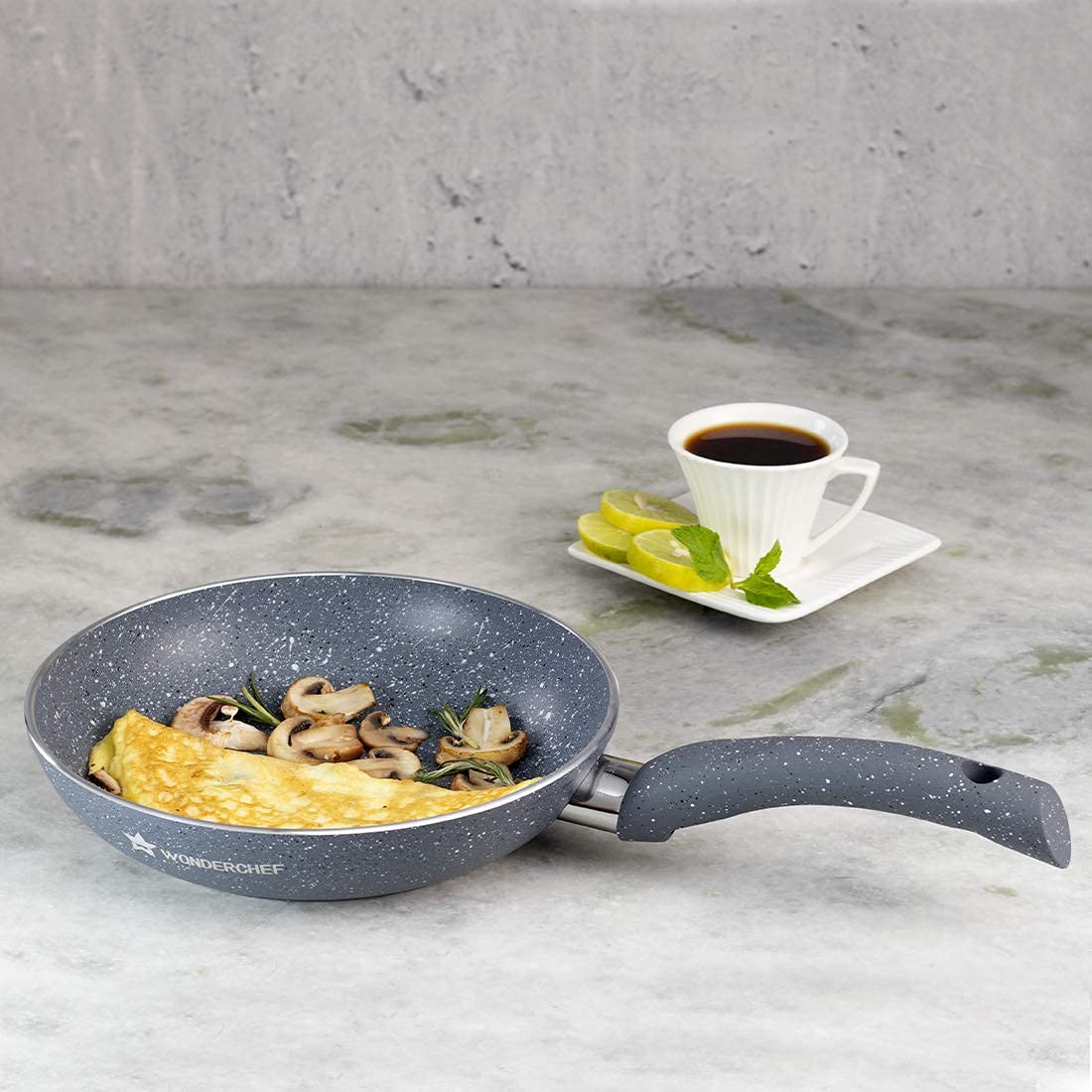 WONDERCHEF Granite 26cm Non Stick Aluminium Dosa Tawa (Induction Compatible, Even Heat Distribution, Grey)_9