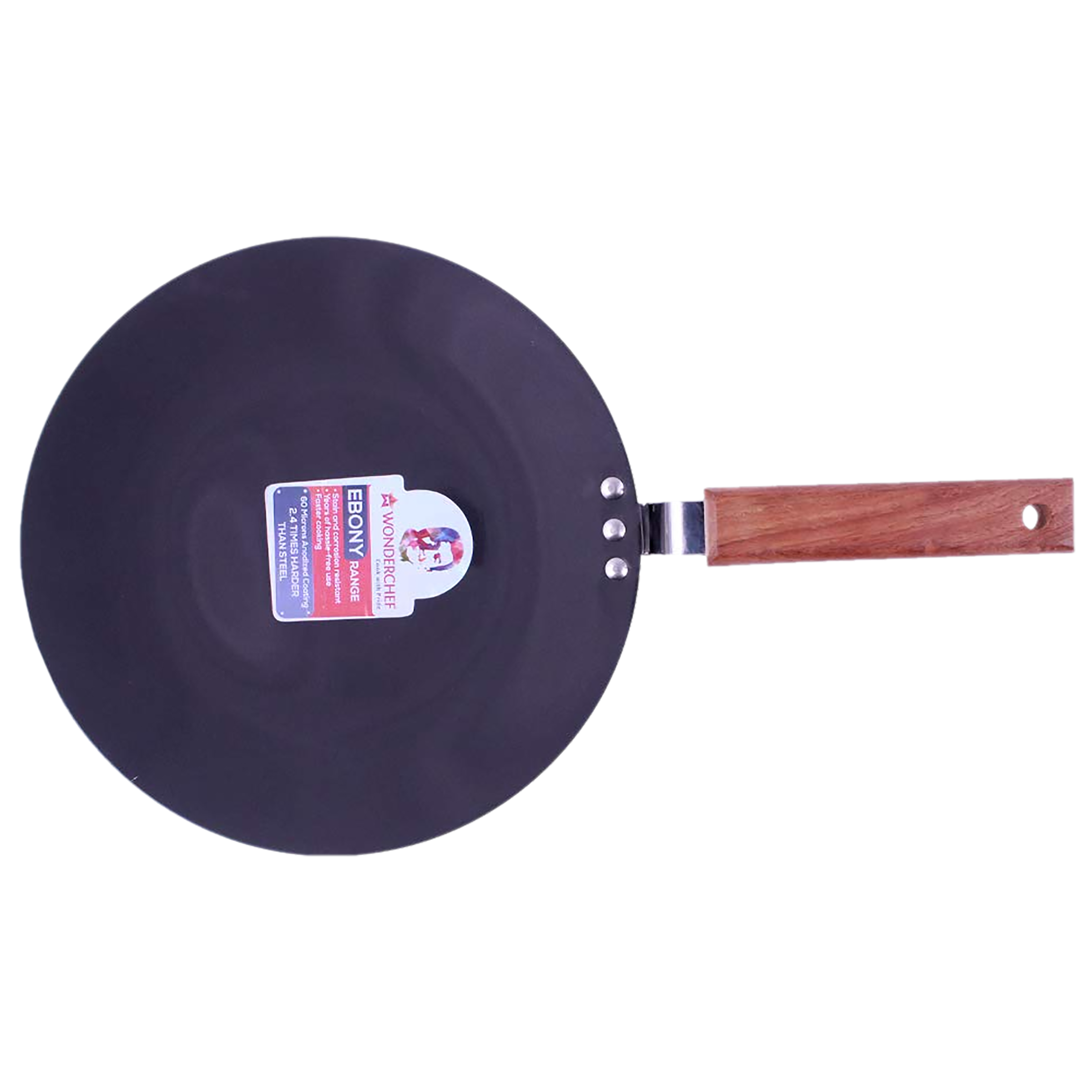 WONDERCHEF Ebony 28cm Non Stick Aluminium Roti Tawa (Induction Compatible, Scratch Resistant, Black)_8