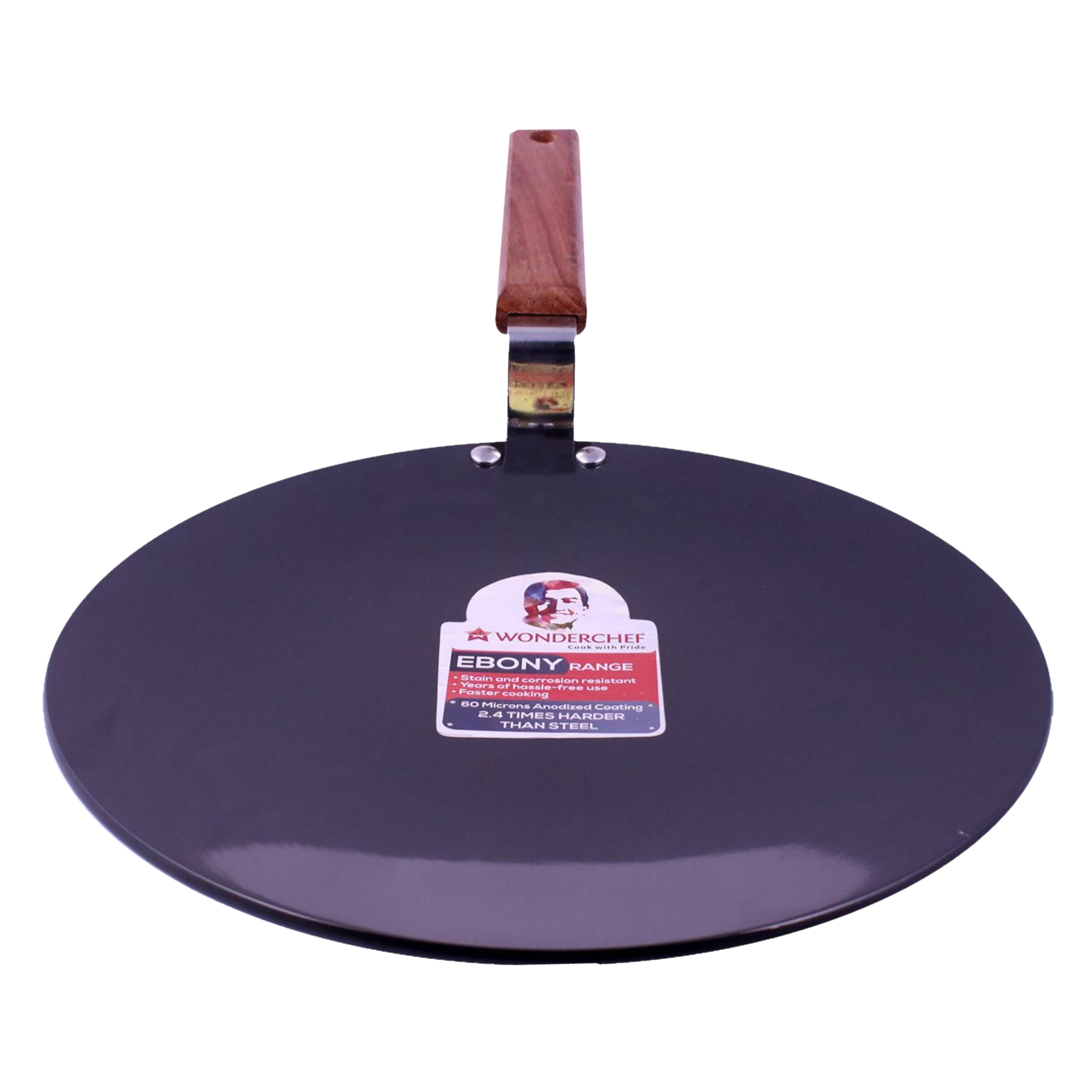 WONDERCHEF Ebony 25cm Non Stick Aluminium Roti Tawa (Induction Compatible, Scratch Resistant, Black) WONDERCHEF Ebony 25cm Non Stick Aluminium Roti Tawa (Induction Compatible, Scratch Resistant, Black)_4