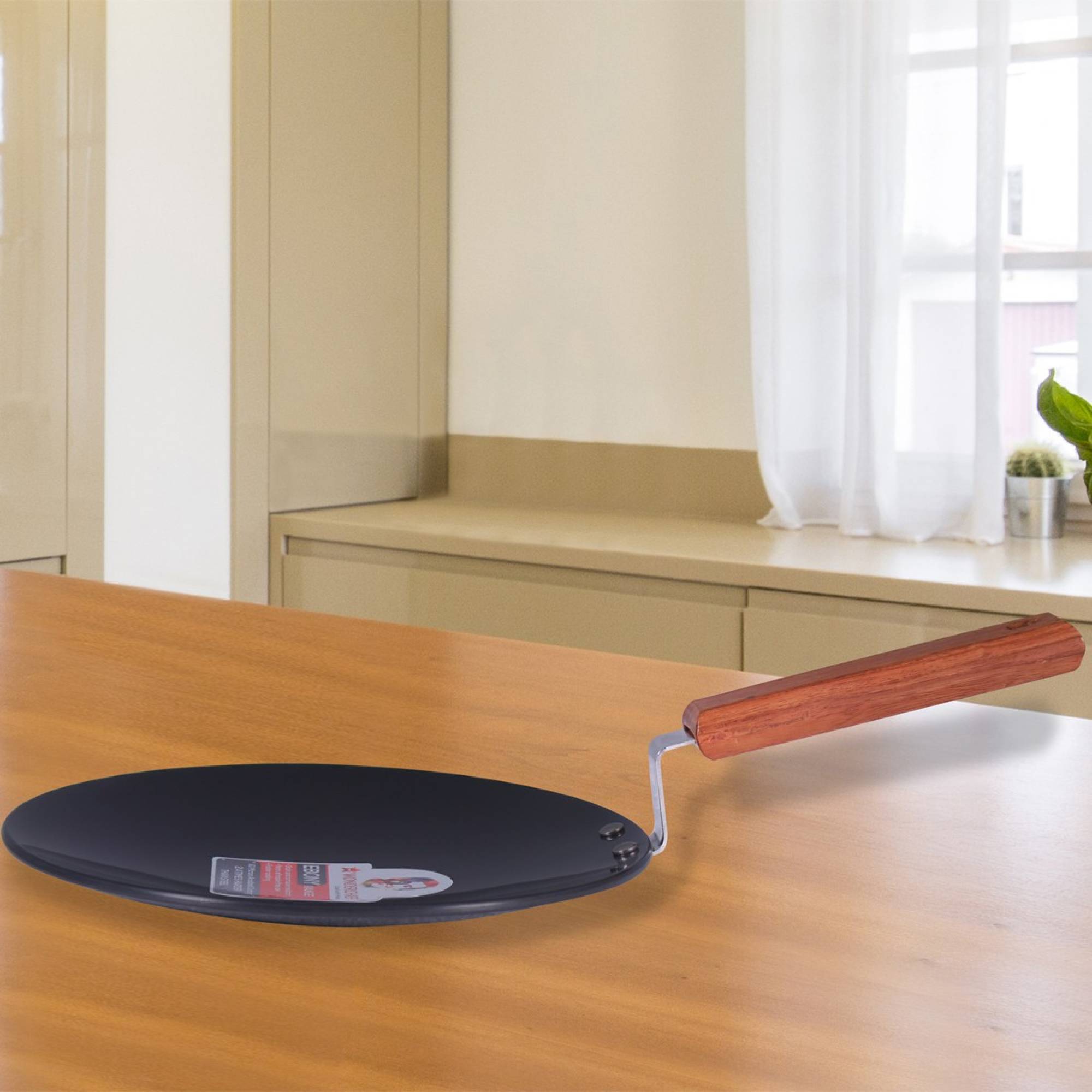 WONDERCHEF Ebony 25cm Non Stick Aluminium Roti Tawa (Induction Compatible, Scratch Resistant, Black) WONDERCHEF Ebony 25cm Non Stick Aluminium Roti Tawa (Induction Compatible, Scratch Resistant, Black)_7