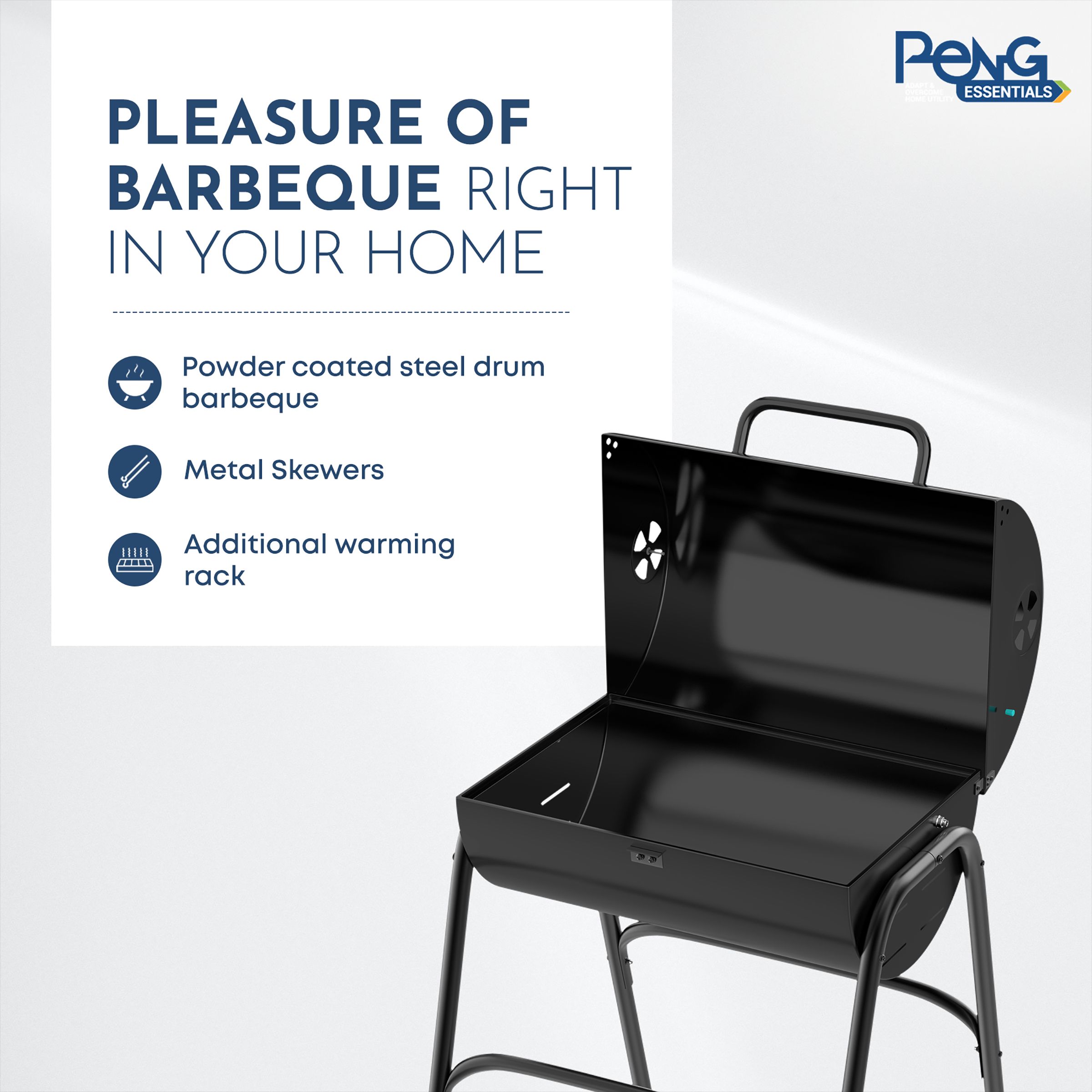 Peng Essential Foldable Charcoal Barbeque Grill (Scratch Resistant)_14