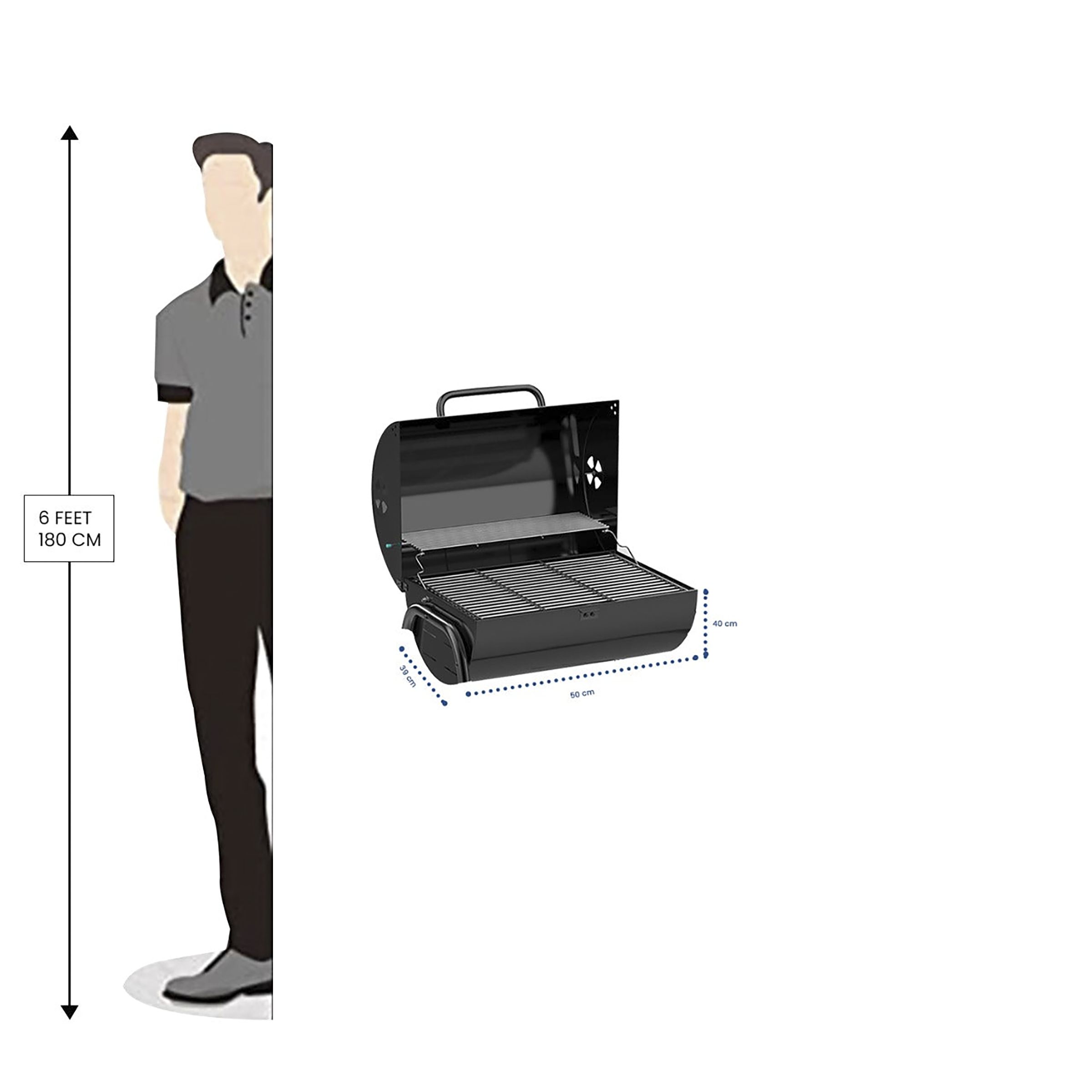 Peng Essential Foldable Charcoal Barbeque Grill (Scratch Resistant)_16