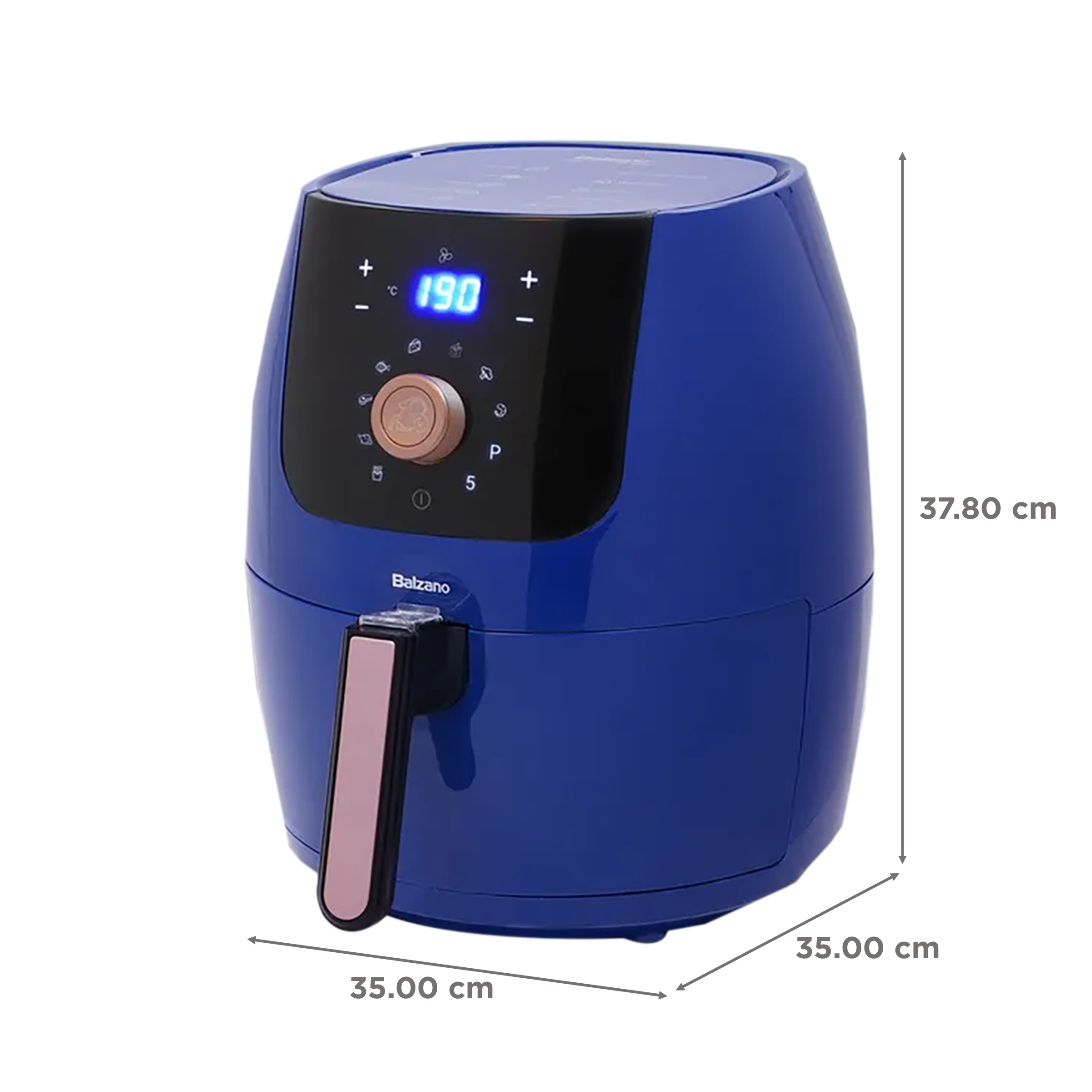 Balzano 5.5L 1700 Watt Digital Air Fryer with Rapid Heat Circulation Technology (Blue)_2