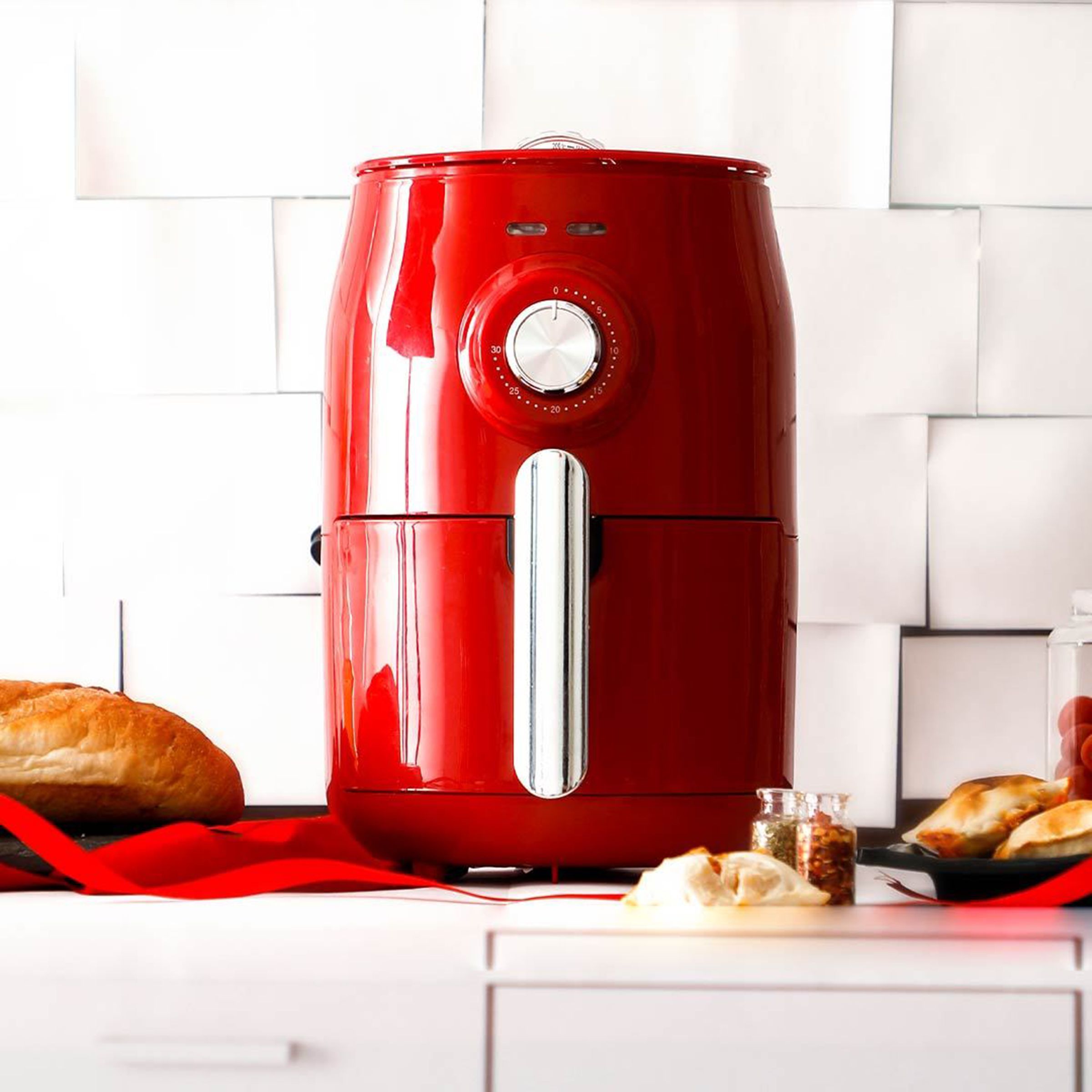 WONDERCHEF Crimson Edge 1.8L 1000 Watt Air Fryer with Rapid Air Technology (Red)_8