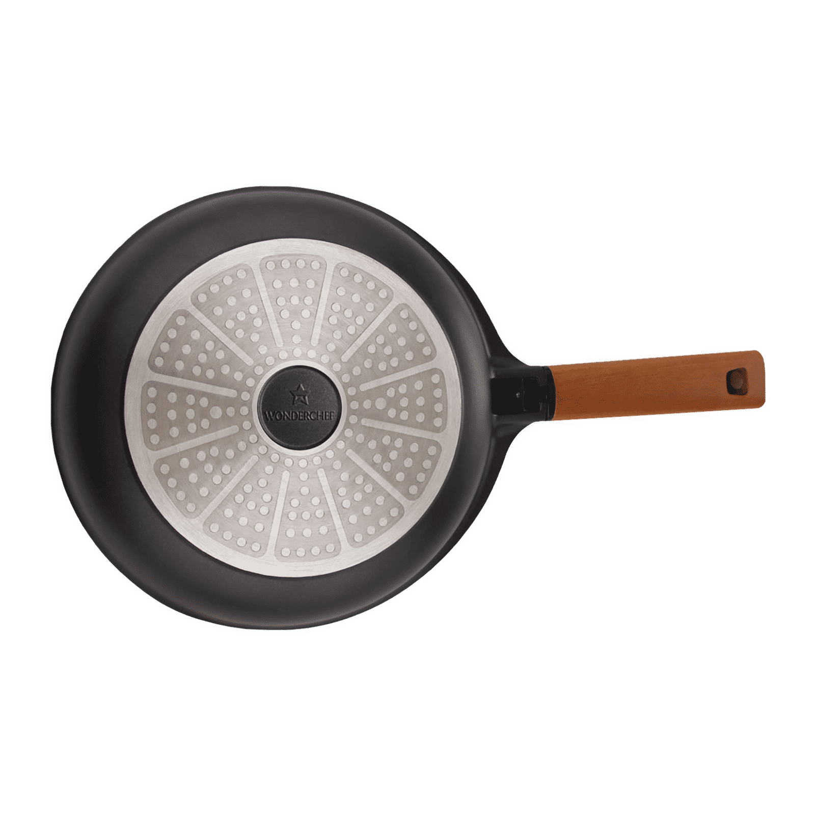WONDERCHEF Caesar 2.3L Non Stick Aluminium Fry Pan (Induction Compatible, German Beechwood Handle, Black) WONDERCHEF Caesar 2.3L Non Stick Aluminium Fry Pan (Induction Compatible, German Beechwood Handle, Black)_14