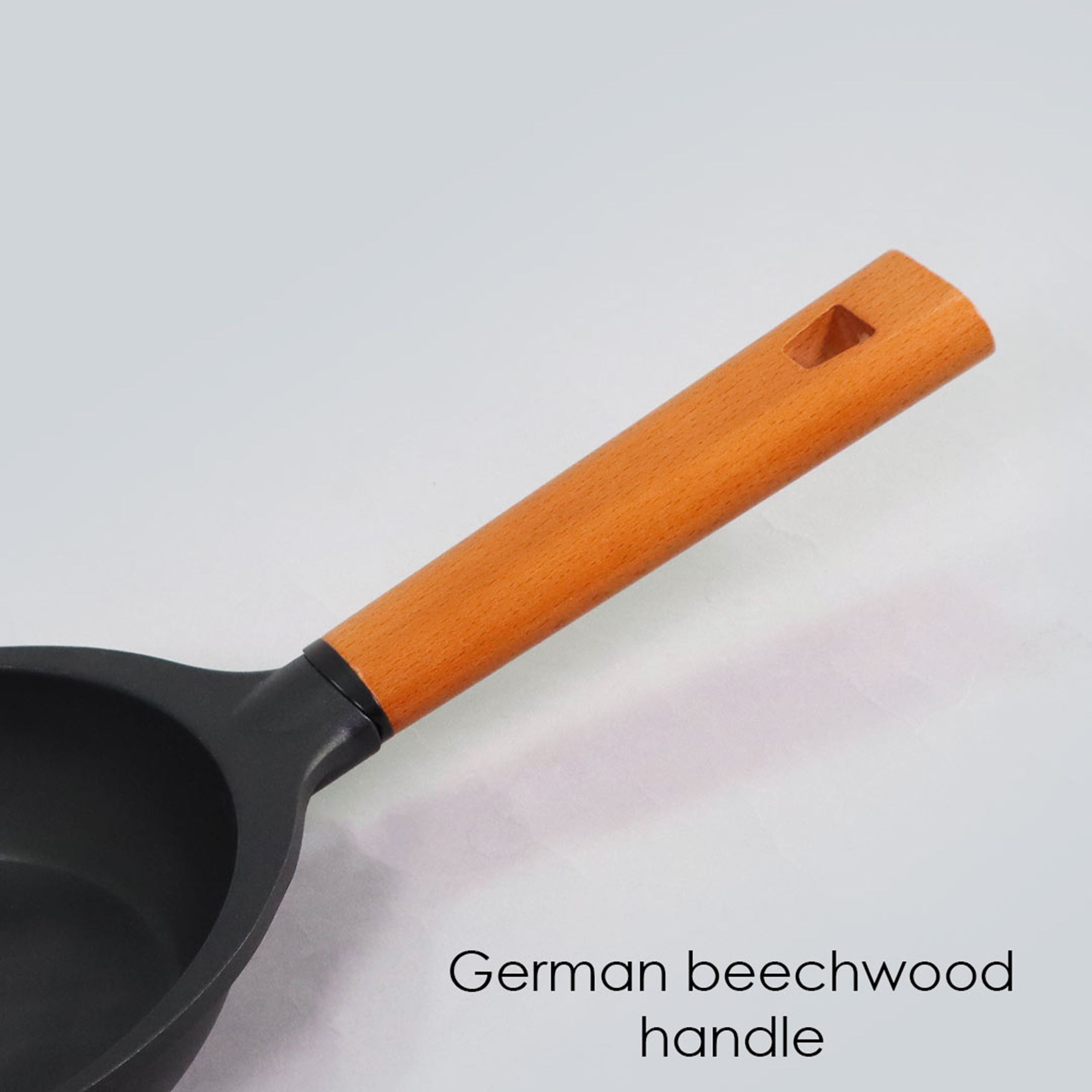 WONDERCHEF Caesar 2.3L Non Stick Aluminium Fry Pan (Induction Compatible, German Beechwood Handle, Black) WONDERCHEF Caesar 2.3L Non Stick Aluminium Fry Pan (Induction Compatible, German Beechwood Handle, Black)_18