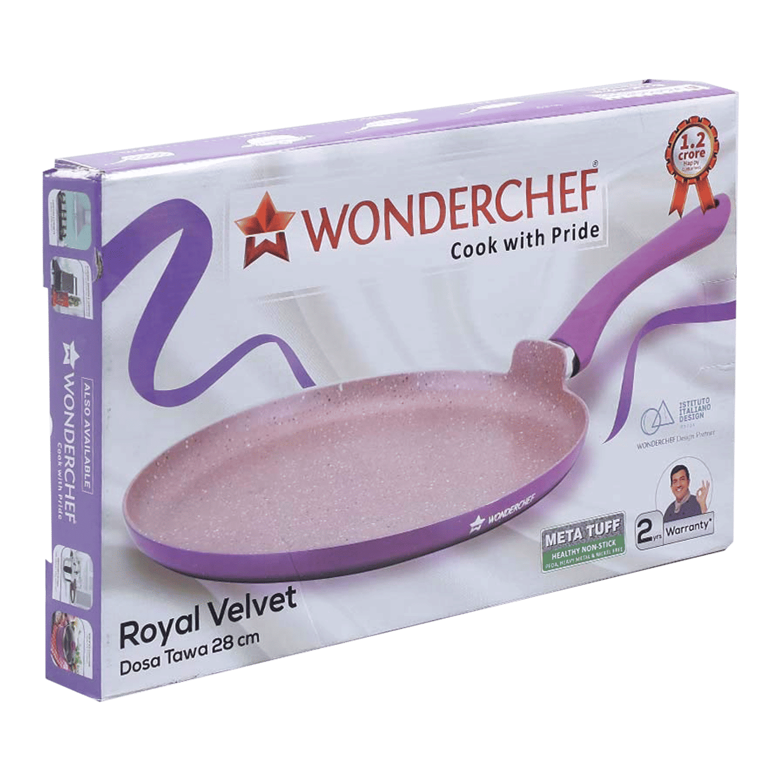 WONDERCHEF Royal Velvet 28cm Non Stick Aluminium Dosa Tawa (Induction Compatible, Even Heat Distribution, Purple)_17