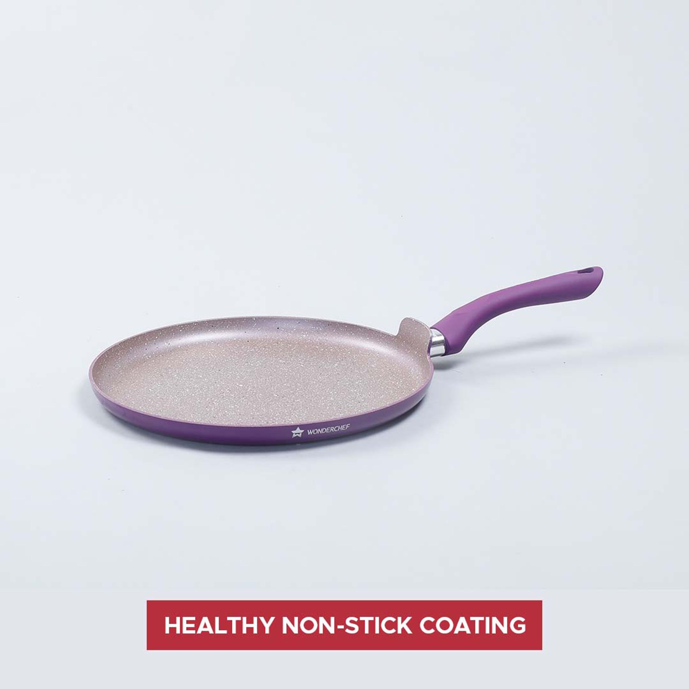 WONDERCHEF Royal Velvet 28cm Non Stick Aluminium Dosa Tawa (Induction Compatible, Even Heat Distribution, Purple)_18