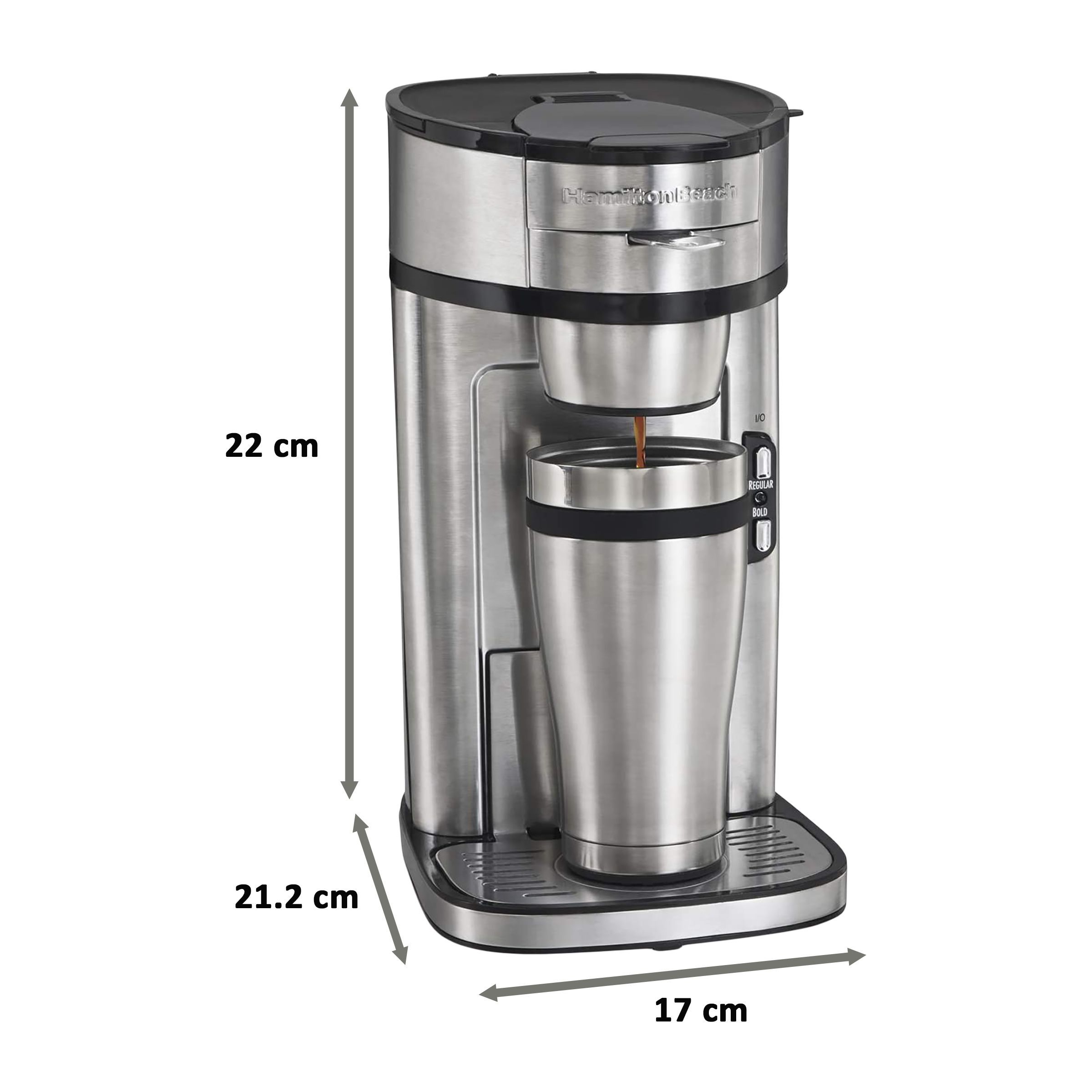 Hamilton Beach The Scoop 1 Cup Fully Automatic Coffee Maker (49981-SAU, Silver)_2