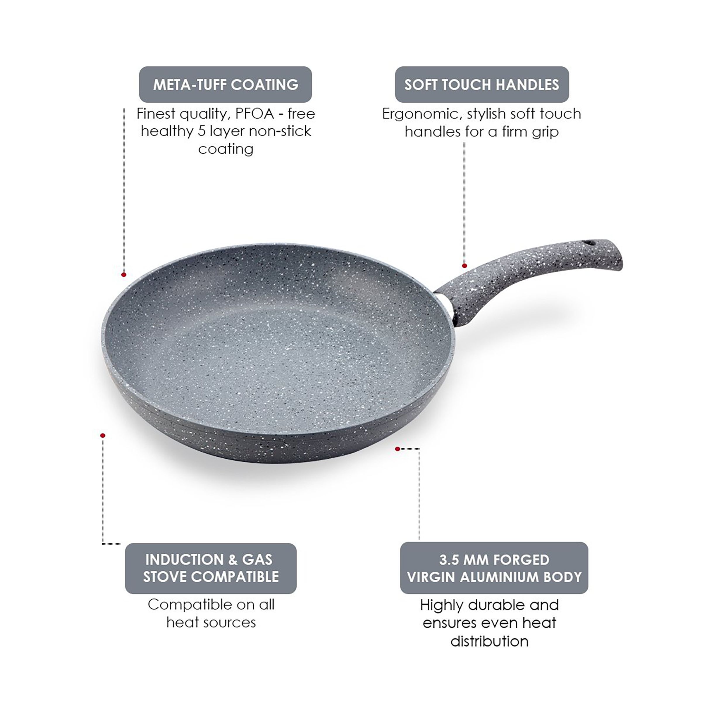 WONDERCHEF Granite Frying Pan (Non-Stick Coating, 63152037, Grey)_10