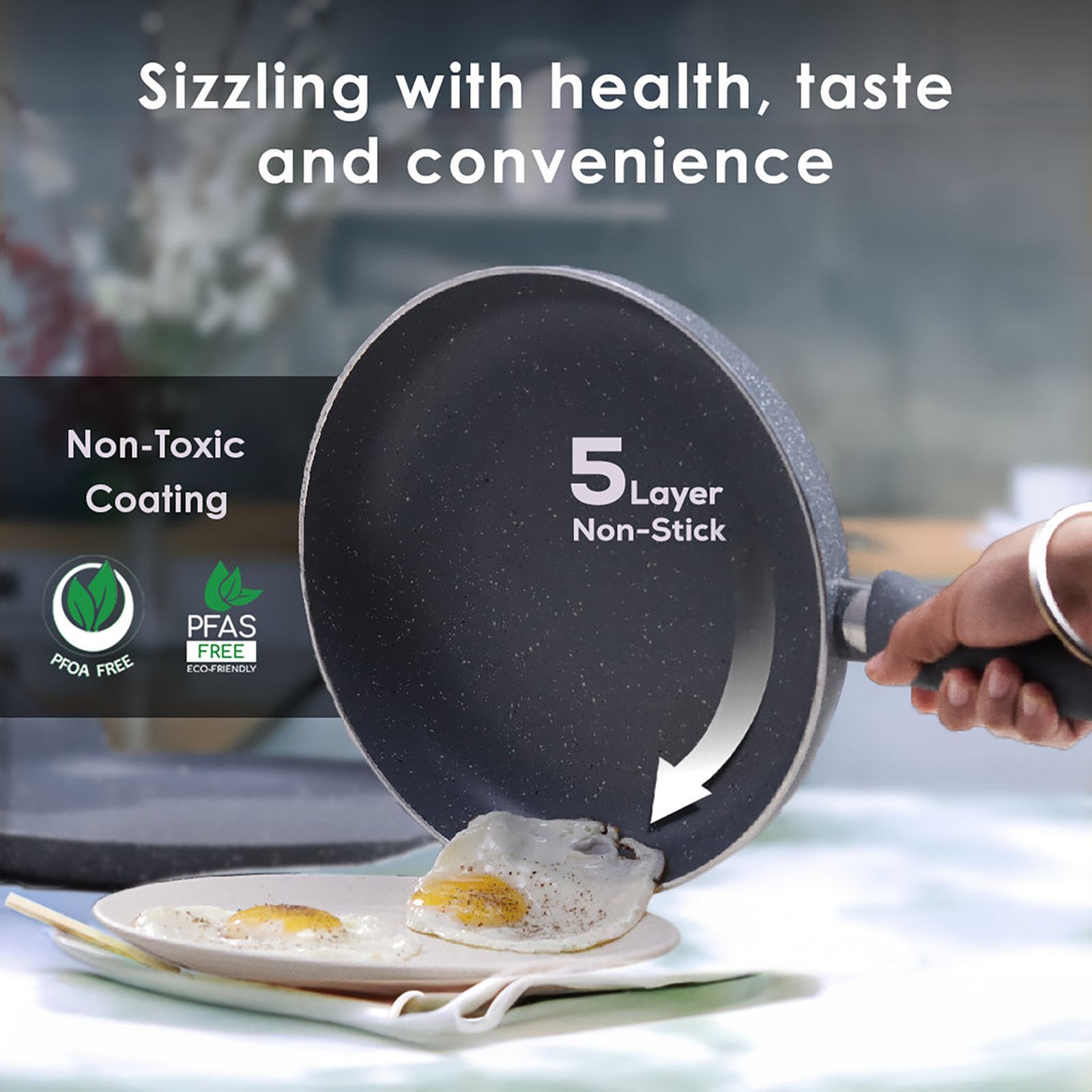 WONDERCHEF Granite Frying Pan (Non-Stick Coating, 63152037, Grey)_18