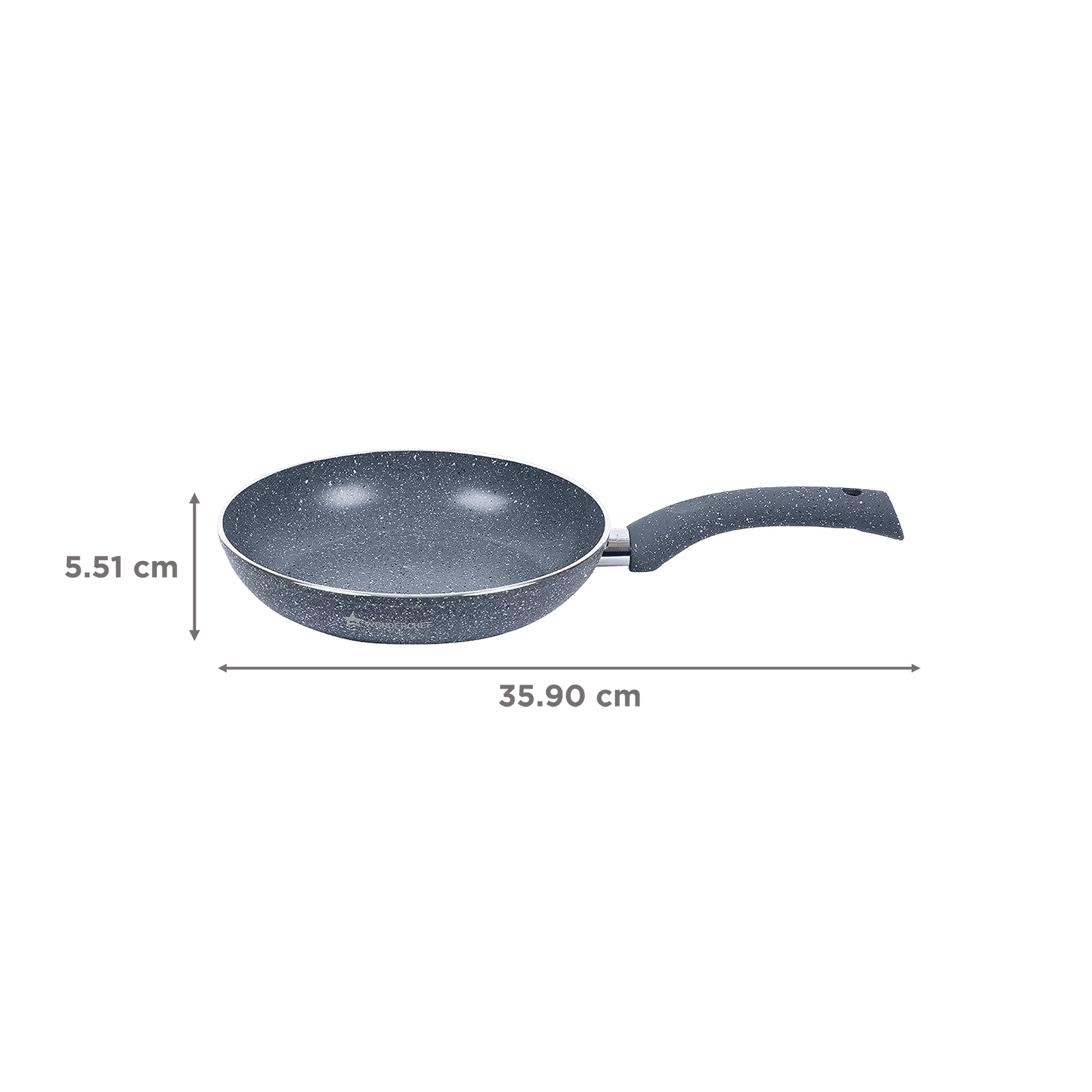 WONDERCHEF Granite Frying Pan (Non-Stick Coating, 63152037, Grey)_2
