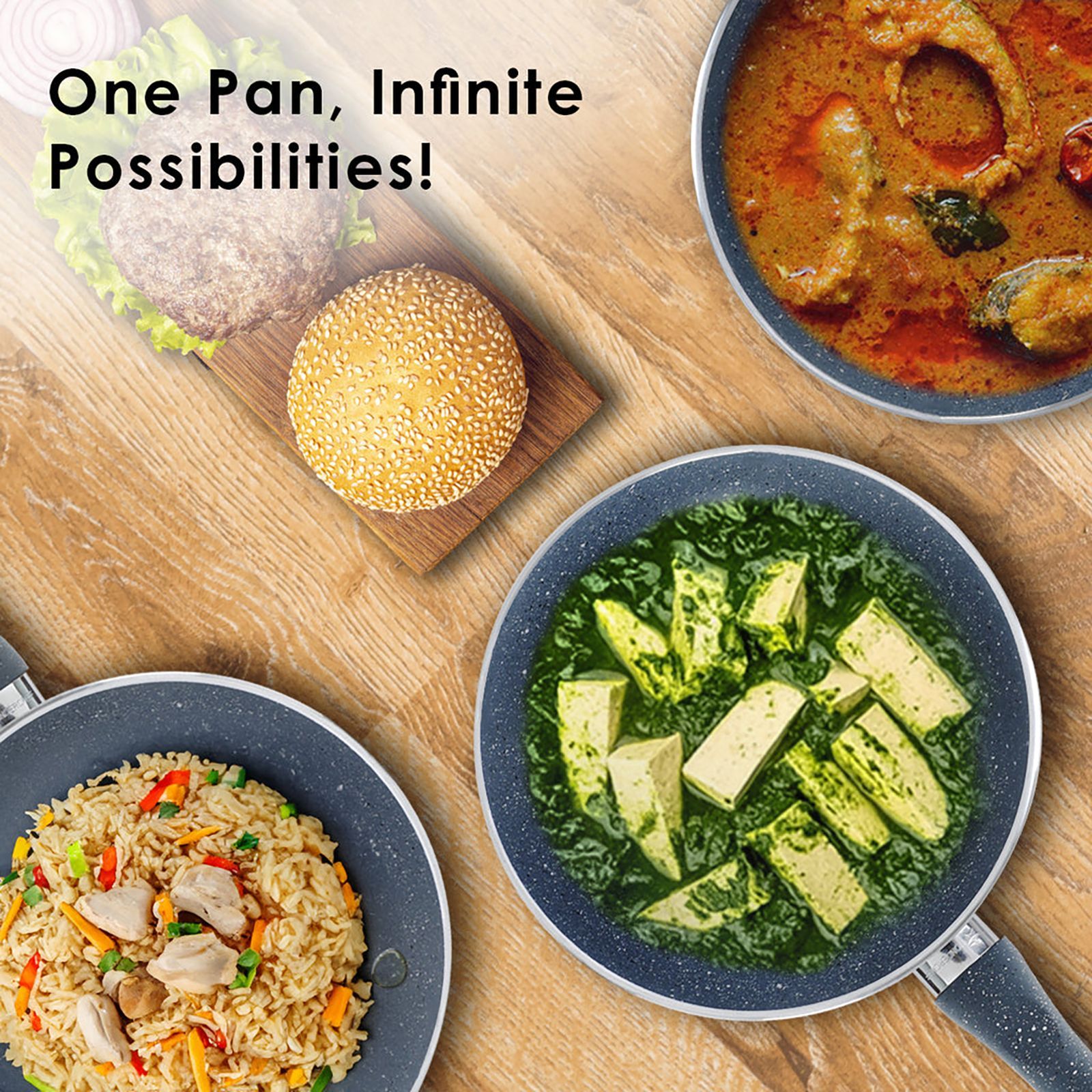 WONDERCHEF Granite Frying Pan (Non-Stick Coating, 63152037, Grey)_8