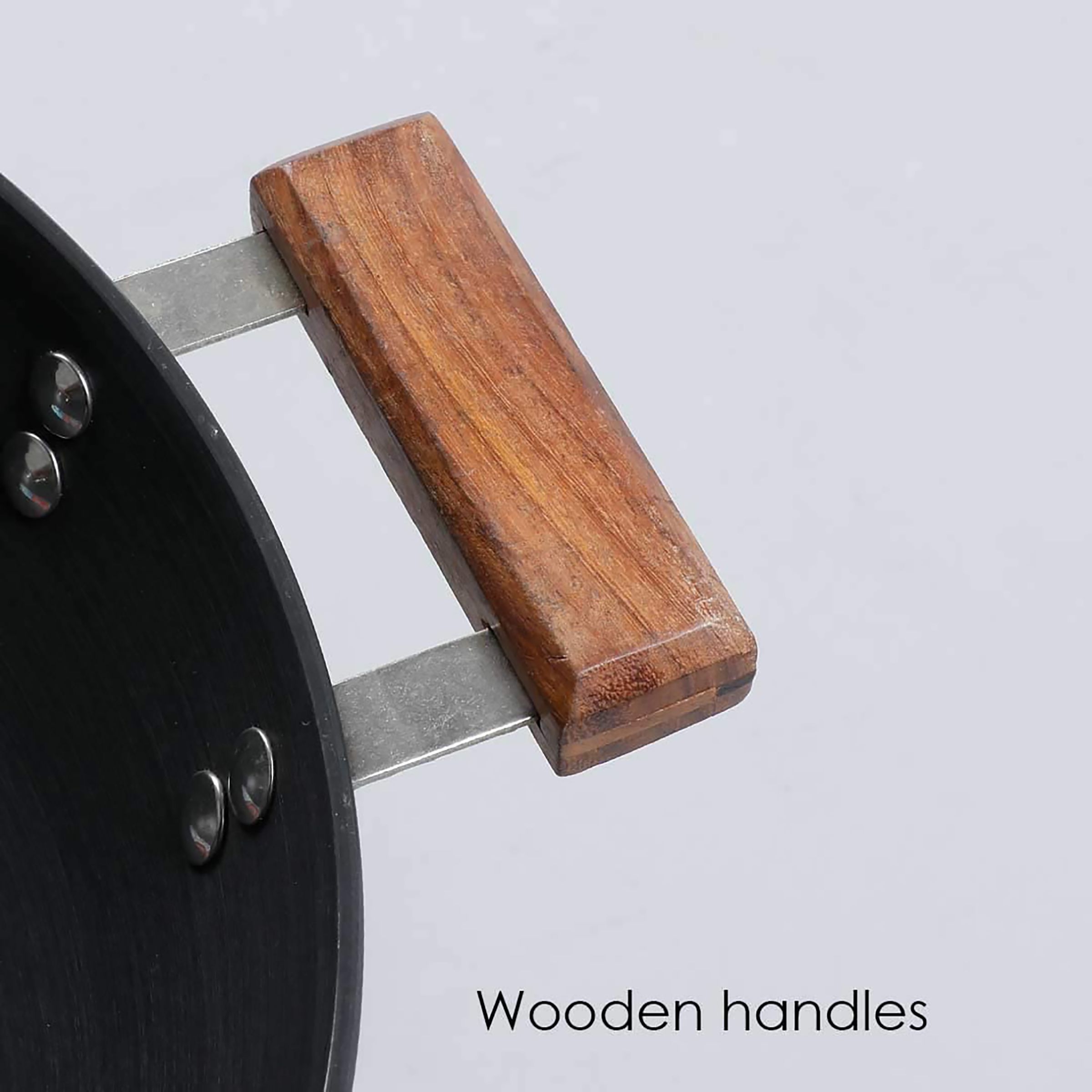 WONDERCHEF Ebony 4.5L Aluminium Wok with Stainless Steel Lid (Induction Compatible, Even Heat Distribution, Black/Brown)_7