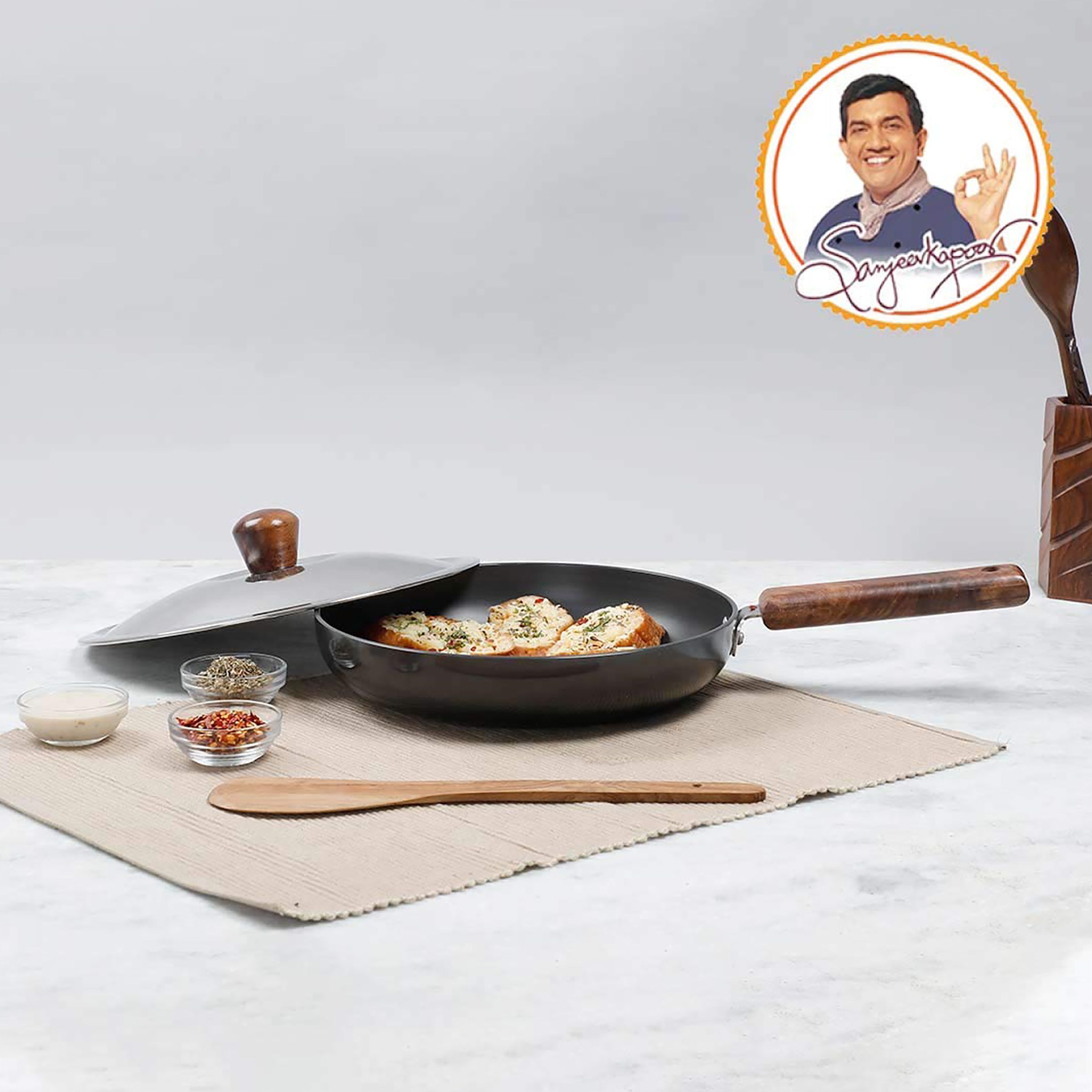 WONDERCHEF Ebony Frying Pan with Lid (Hard Anodized Coating, 63152887, Black) WONDERCHEF Ebony Frying Pan with Lid (Hard Anodized Coating, 63152887, Black)_9