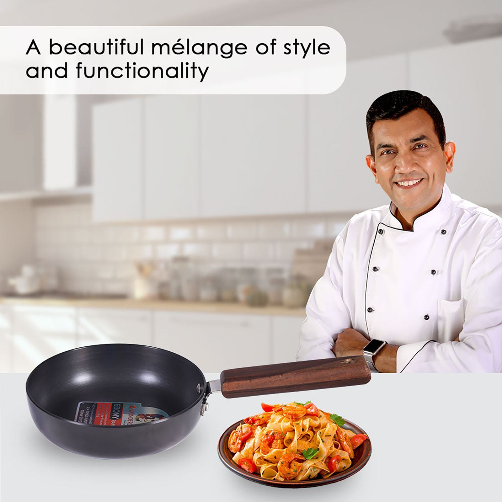 WONDERCHEF Ebony Frying Pan with Lid (Hard Anodized Coating, 63152887, Black) WONDERCHEF Ebony Frying Pan with Lid (Hard Anodized Coating, 63152887, Black)_12