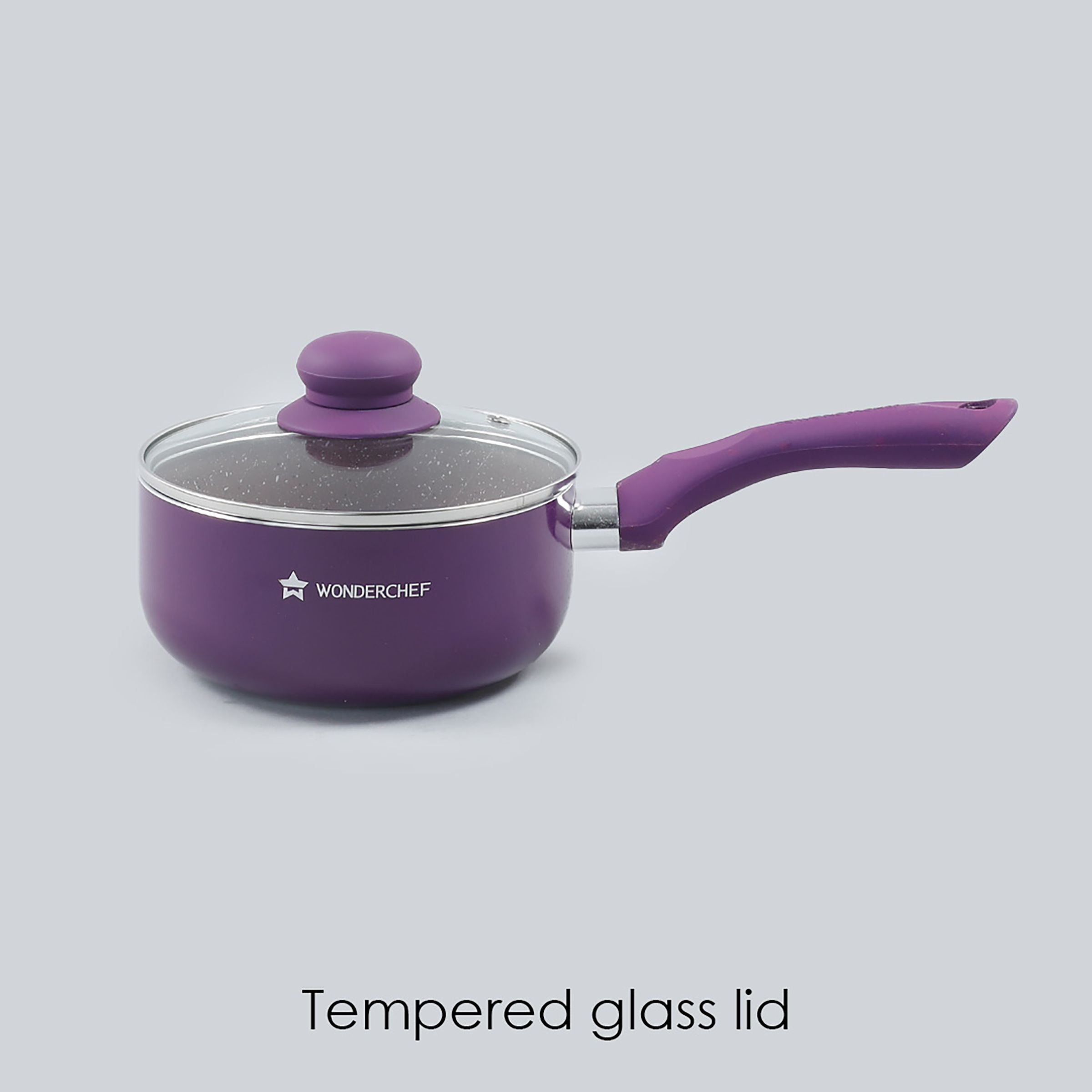 WONDERCHEF Royal Velvet Sauce Pan with Lid (Non-Stick Coating, 63152948, Purple)_14