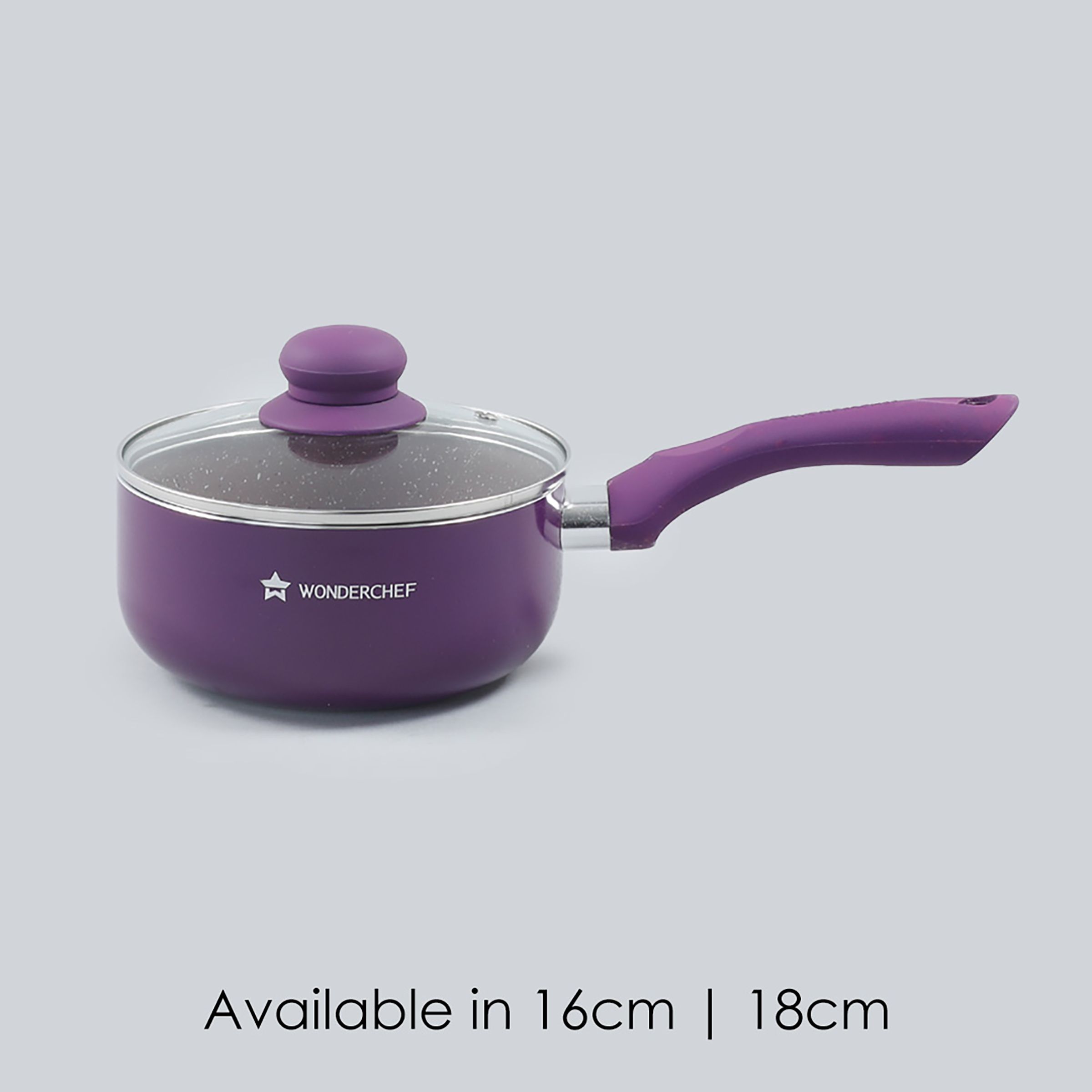 WONDERCHEF Royal Velvet Sauce Pan with Lid (Non-Stick Coating, 63152948, Purple)_17