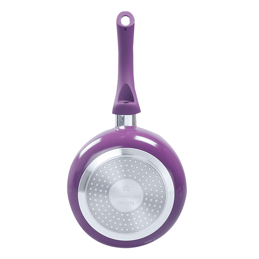 WONDERCHEF Royal Velvet Sauce Pan with Lid (Non-Stick Coating, 63152948, Purple)_4