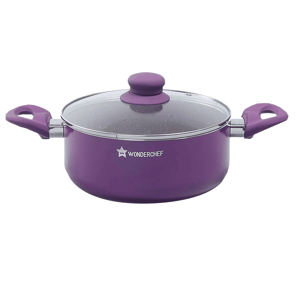 WONDERCHEF Royal Velvet Casserole with Lid (Non-Stick Coating, 63152349, Purple)_1