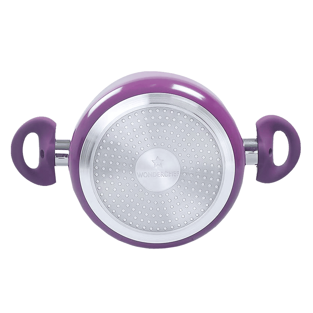 WONDERCHEF Royal Velvet Casserole with Lid (Non-Stick Coating, 63152349, Purple)_3