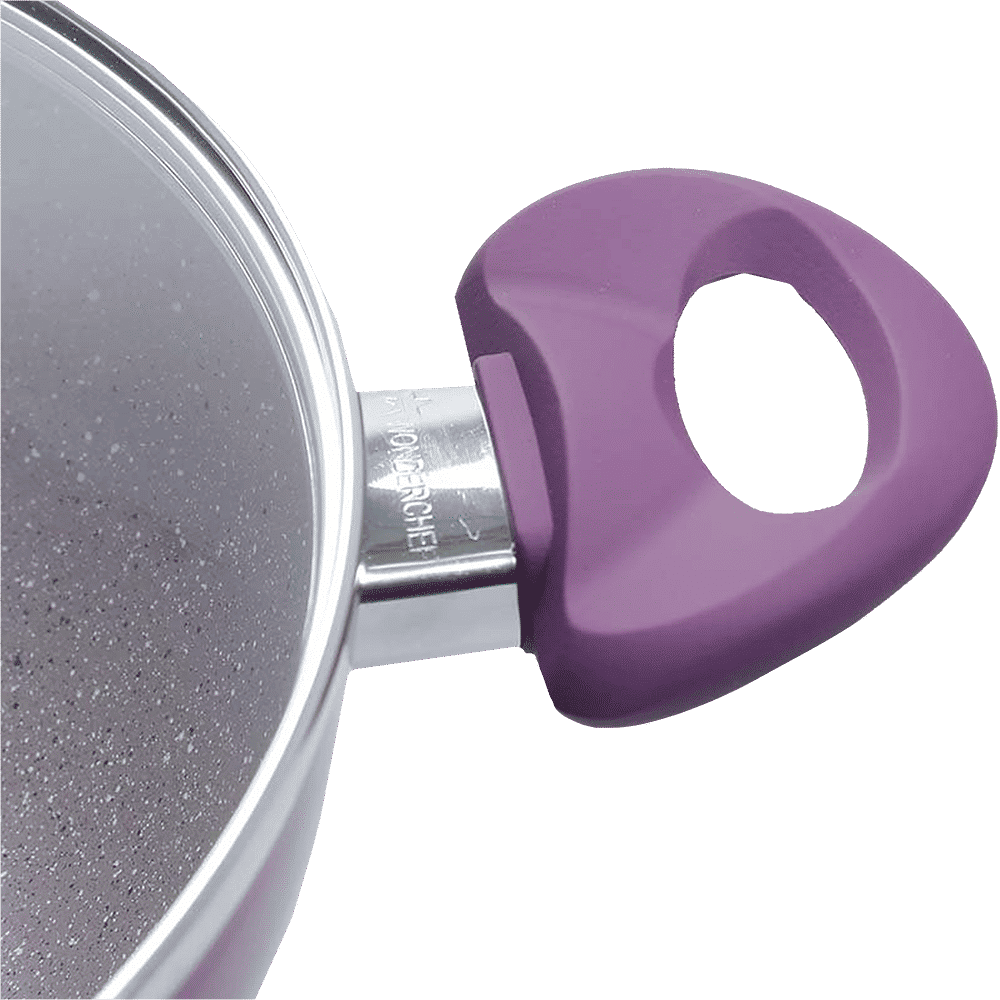 WONDERCHEF Royal Velvet Casserole with Lid (Non-Stick Coating, 63152349, Purple)_4