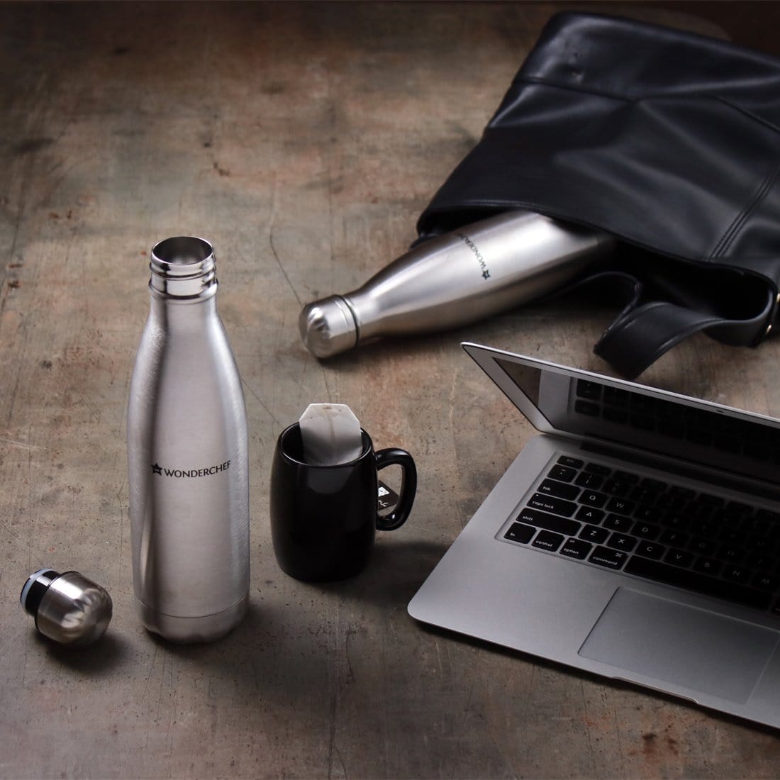 WONDERCHEF Hydro-Bot 500ml Stainless Steel Single Wall Water Bottle (BPA Free, Silver)_6