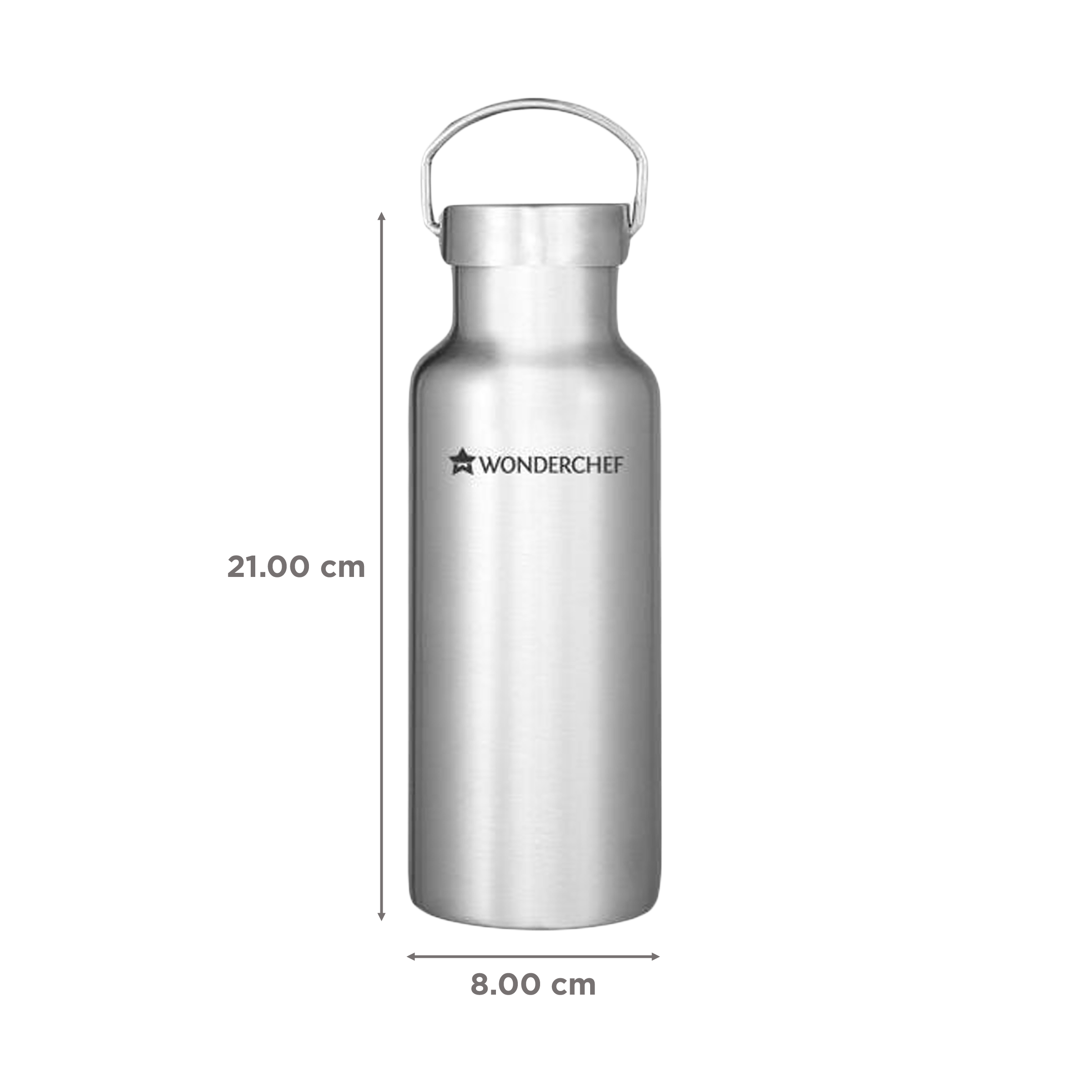 WONDERCHEF Milch-Bot 500ml Stainless Steel Hot & Cold Double Wall Flask (BPA Free, Silver)_2