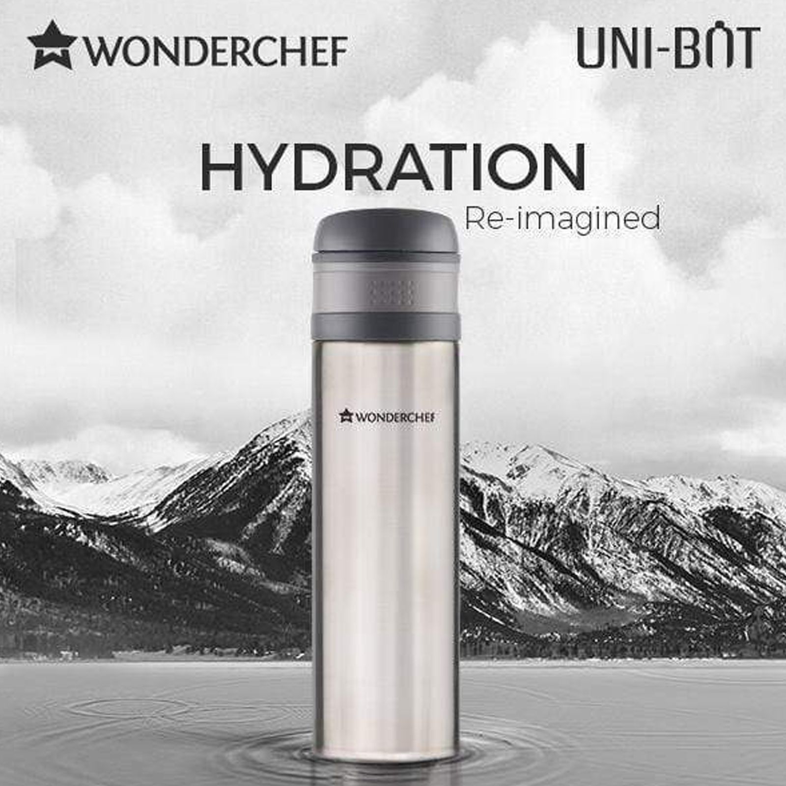 WONDERCHEF Uni-Bot 500ml Stainless Steel Hot & Cold Double Wall Flask (BPA Free, Silver) WONDERCHEF Uni-Bot 500ml Stainless Steel Hot & Cold Double Wall Flask (BPA Free, Silver)_4