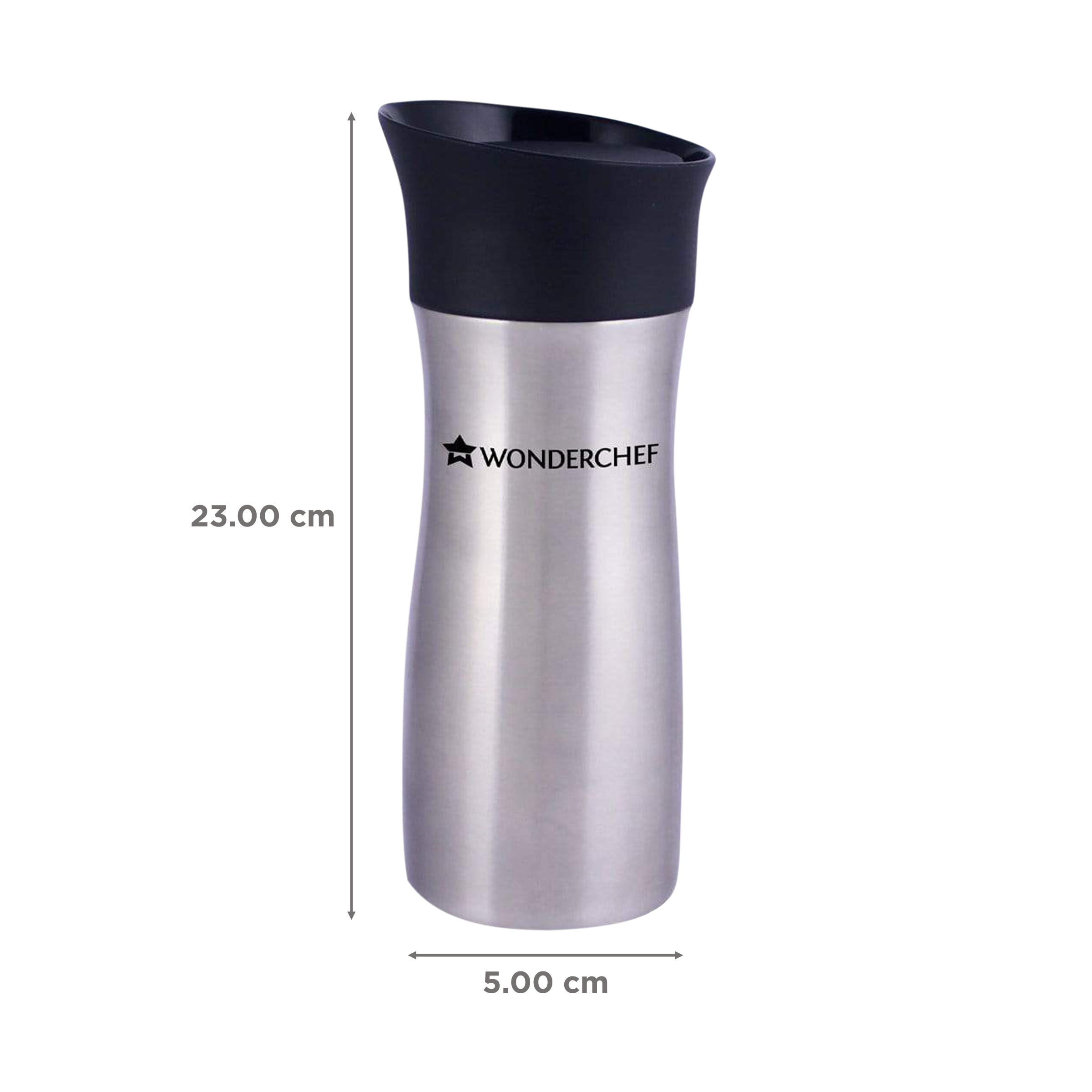 WONDERCHEF Travel Bot 300ml Stainless Steel Hot & Cold Double Wall Flask (BPA Free, Silver)_2