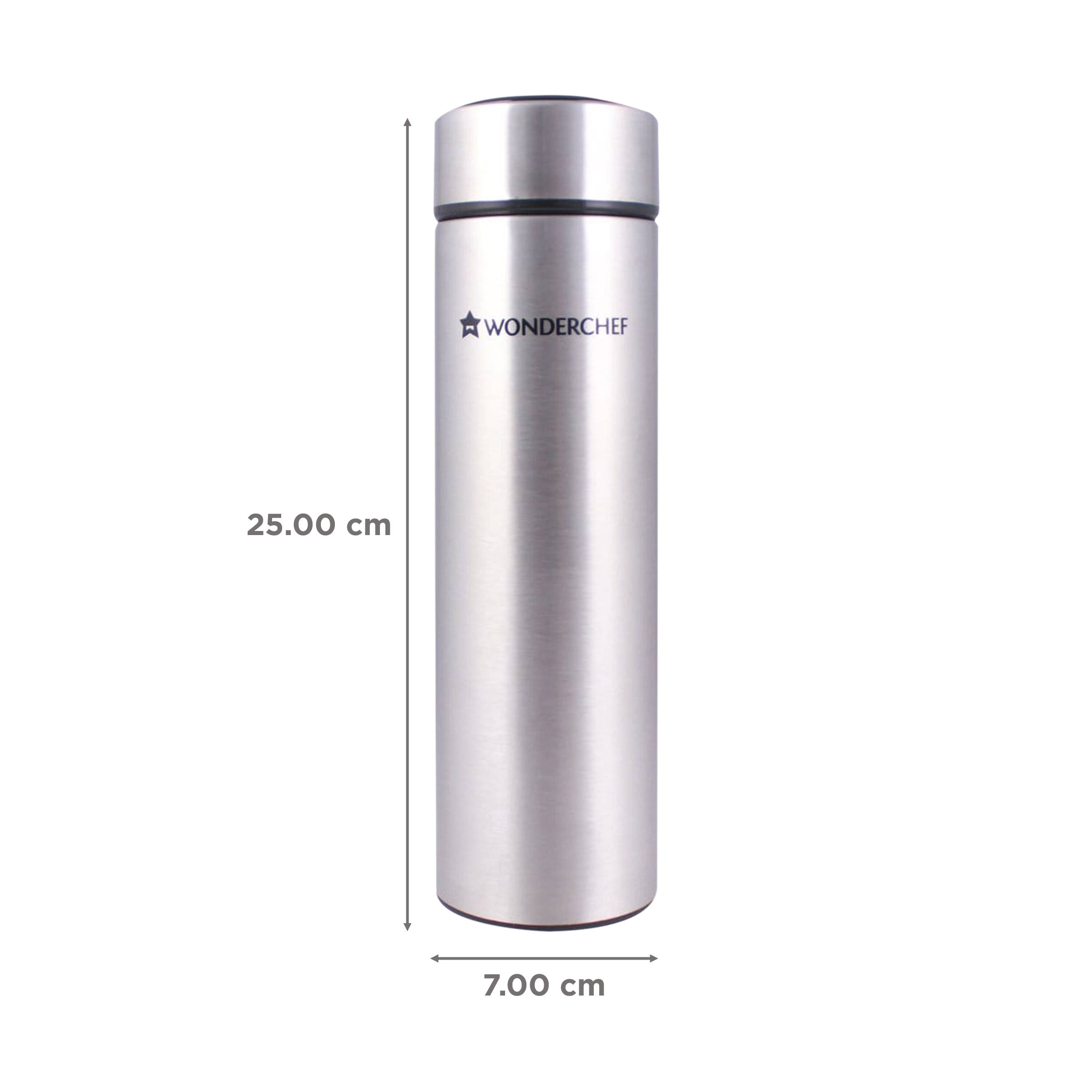 WONDERCHEF Nutri-Bot 480ml Stainless Steel Hot & Cold Double Wall Flask (BPA Free, Silver) WONDERCHEF Nutri-Bot 480ml Stainless Steel Hot & Cold Double Wall Flask (BPA Free, Silver)_2
