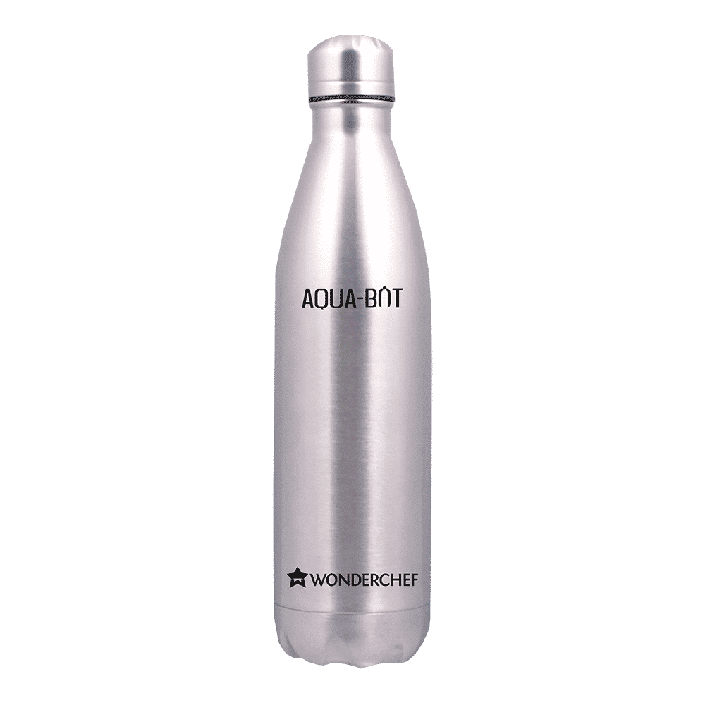WONDERCHEF Aqua-Bot 0.5 Litres Stainless Steel Water Bottle (Vacuum Insulation, Silver)_1