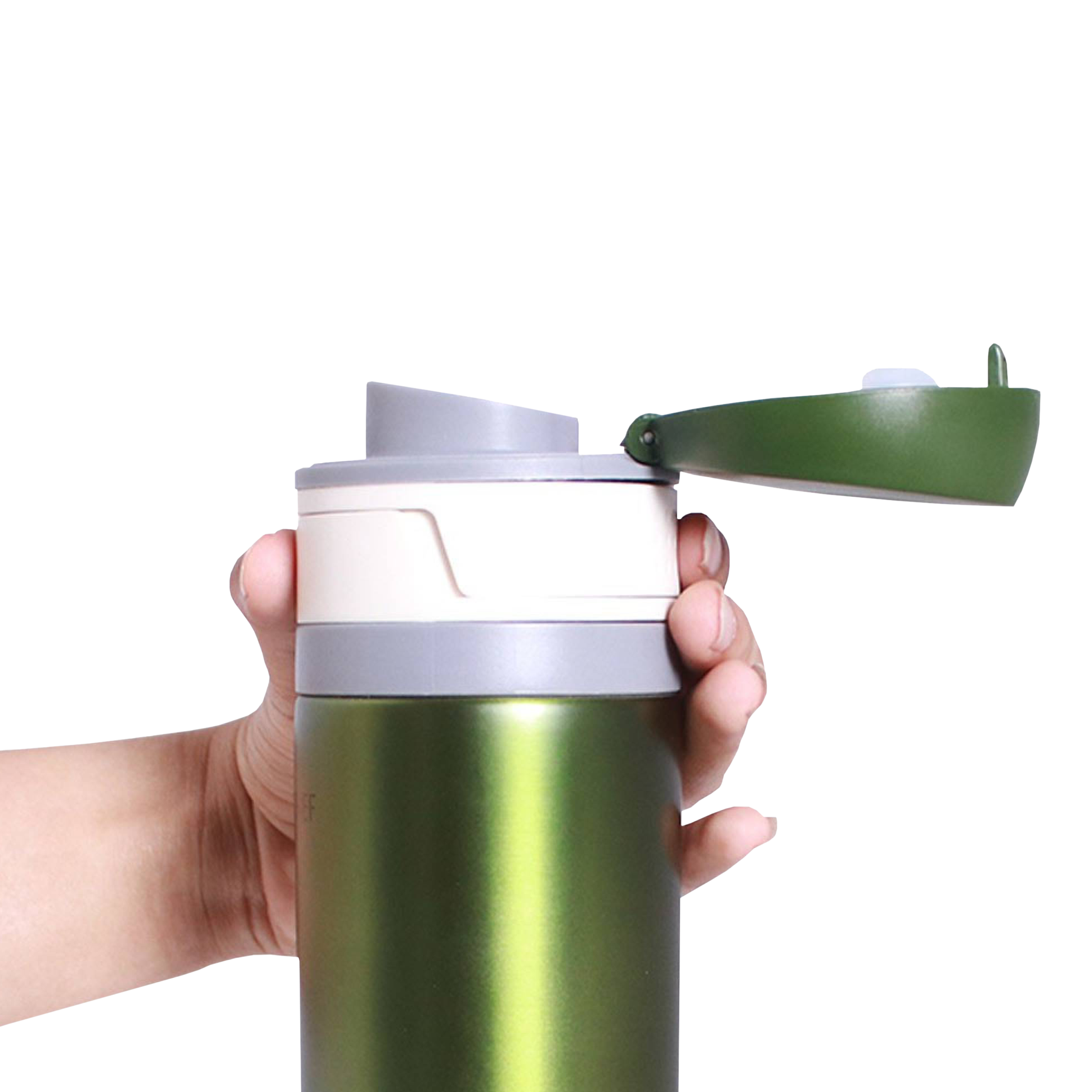 WONDERCHEF Uni-Bot 500ml Stainless Steel Hot & Cold Double Wall Flask (BPA Free, Olive Green)_5
