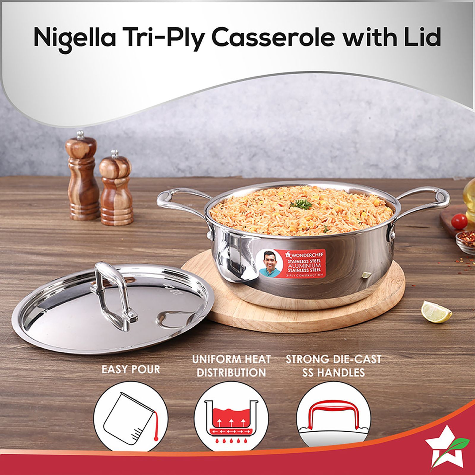 WONDERCHEF Nigella Casserole (Energy Efficient, 63153416, Silver) WONDERCHEF Nigella Casserole (Energy Efficient, 63153416, Silver)_17