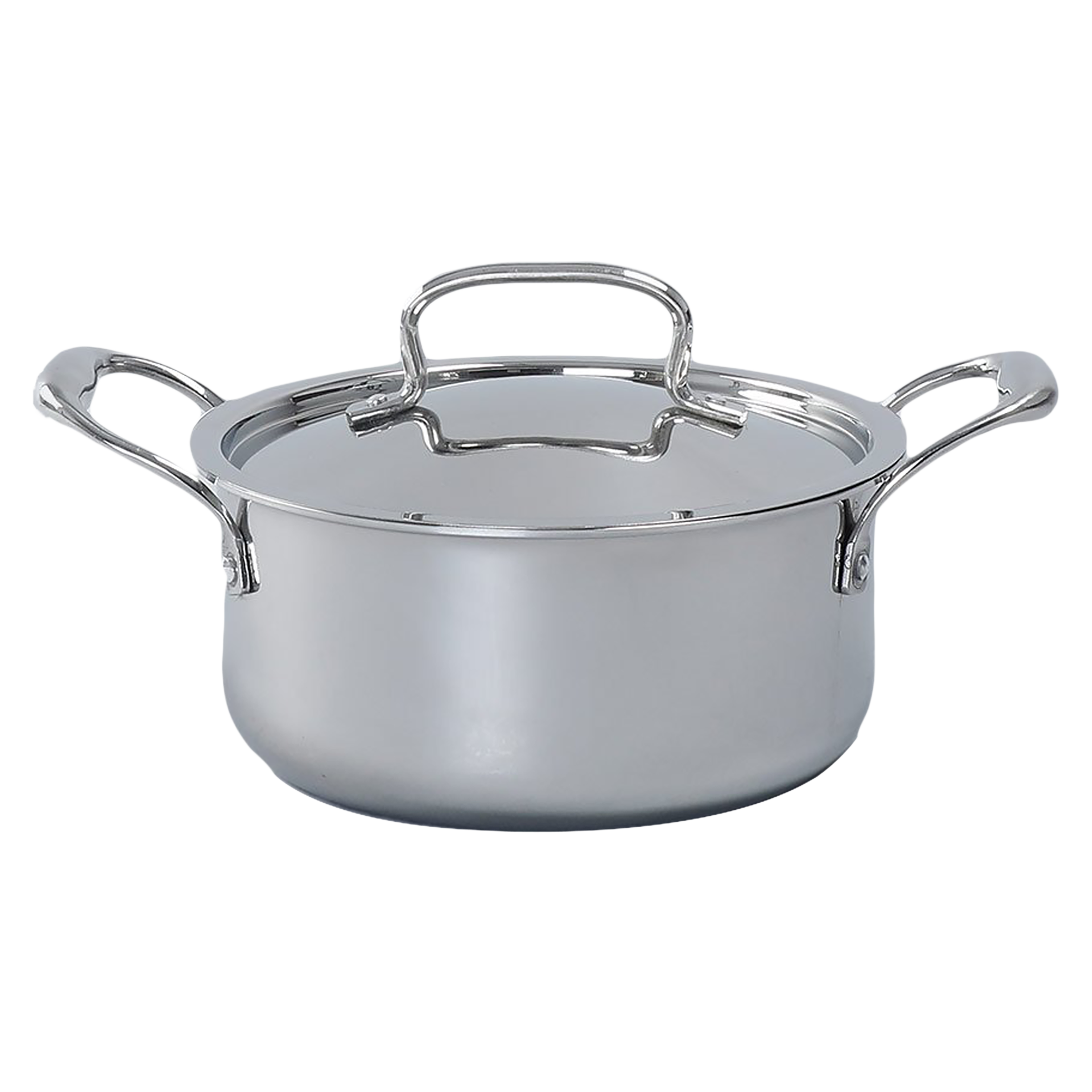 WONDERCHEF Nigella 4.8L Non Stick Aluminium & Stainless steel Casserole with Stainless Steel Lid (Induction Compatible, Even Heat Distribution, Silver)_1
