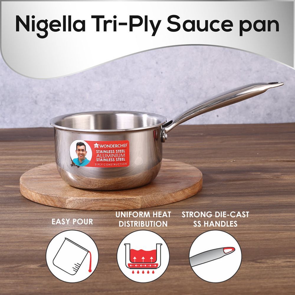 WONDERCHEF Nigella Sauce Pan (Stainless Steel Body, 63153404, Silver)_10