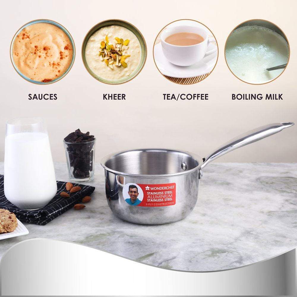 WONDERCHEF Nigella Sauce Pan (Stainless Steel Body, 63153404, Silver)_12