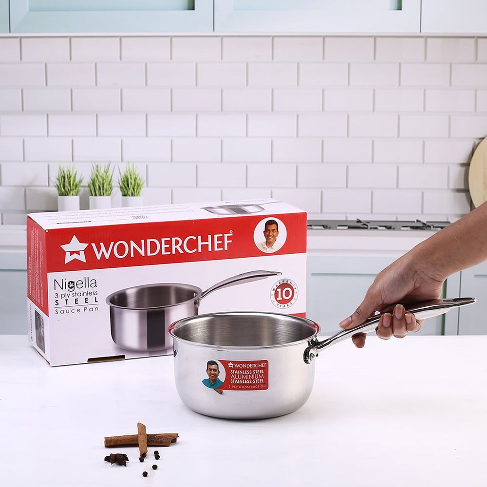 WONDERCHEF Nigella Sauce Pan (Stainless Steel Body, 63153404, Silver)_6