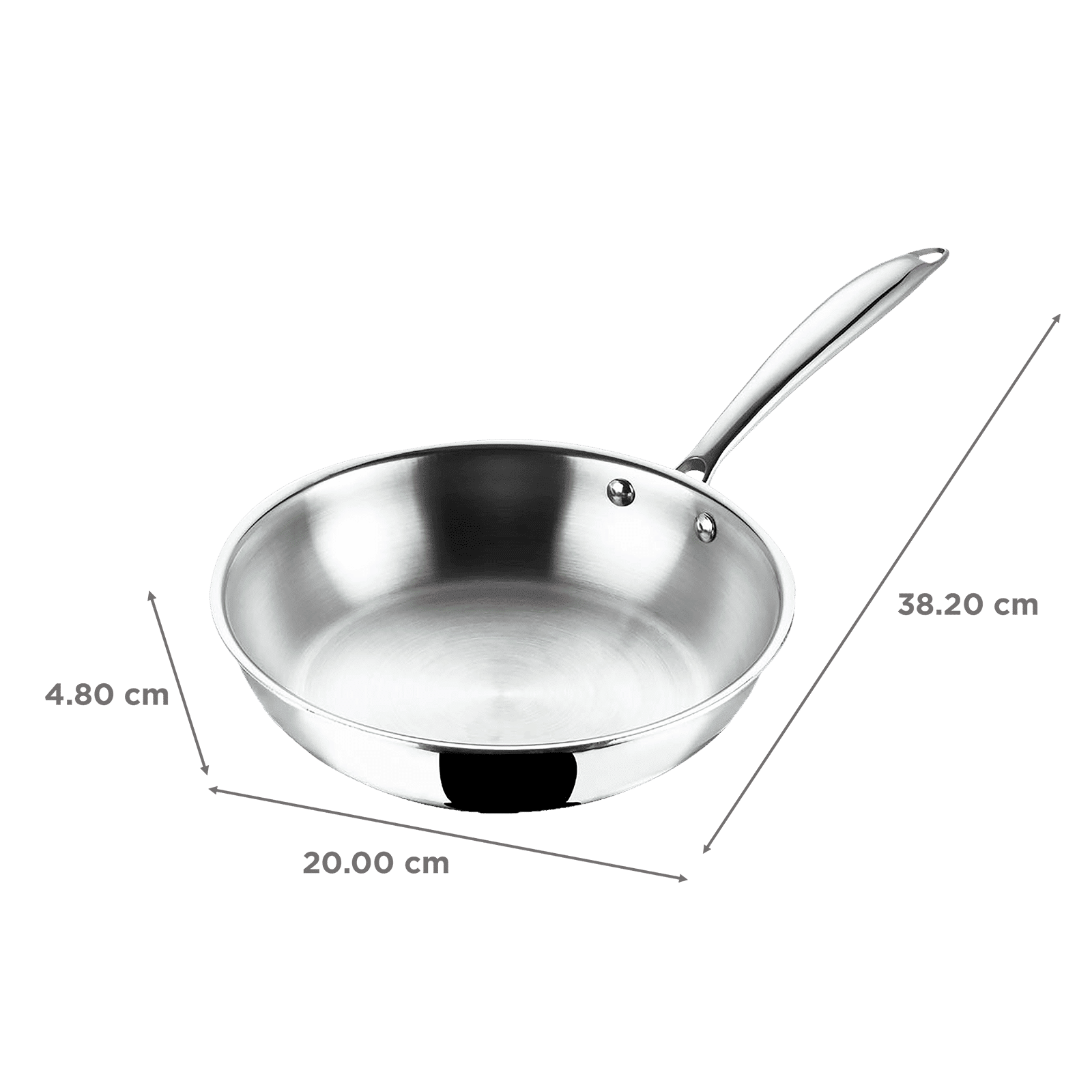 VINOD Pan (Triply Stainless Steel, PF20, Grey)_2