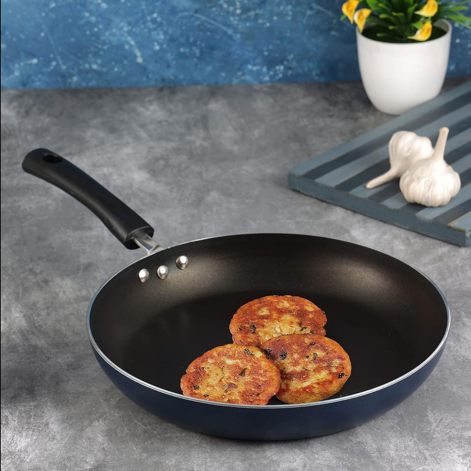 VINOD Zest Non Stick Fry Pan(ZFP24, Black)_16