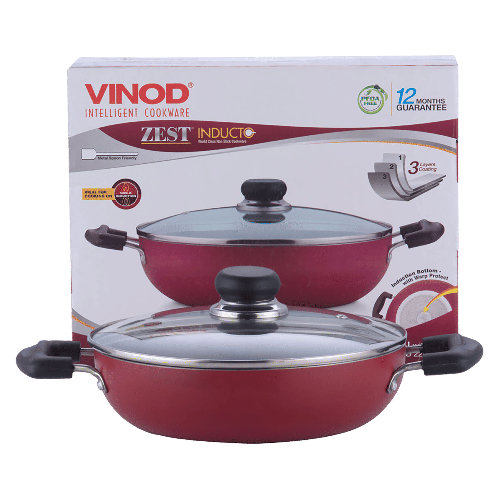 VINOD Zest Kadhai For Induction 24 cm (ZNKL24, Black) VINOD Zest Kadhai For Induction 24 cm (ZNKL24, Black)_7