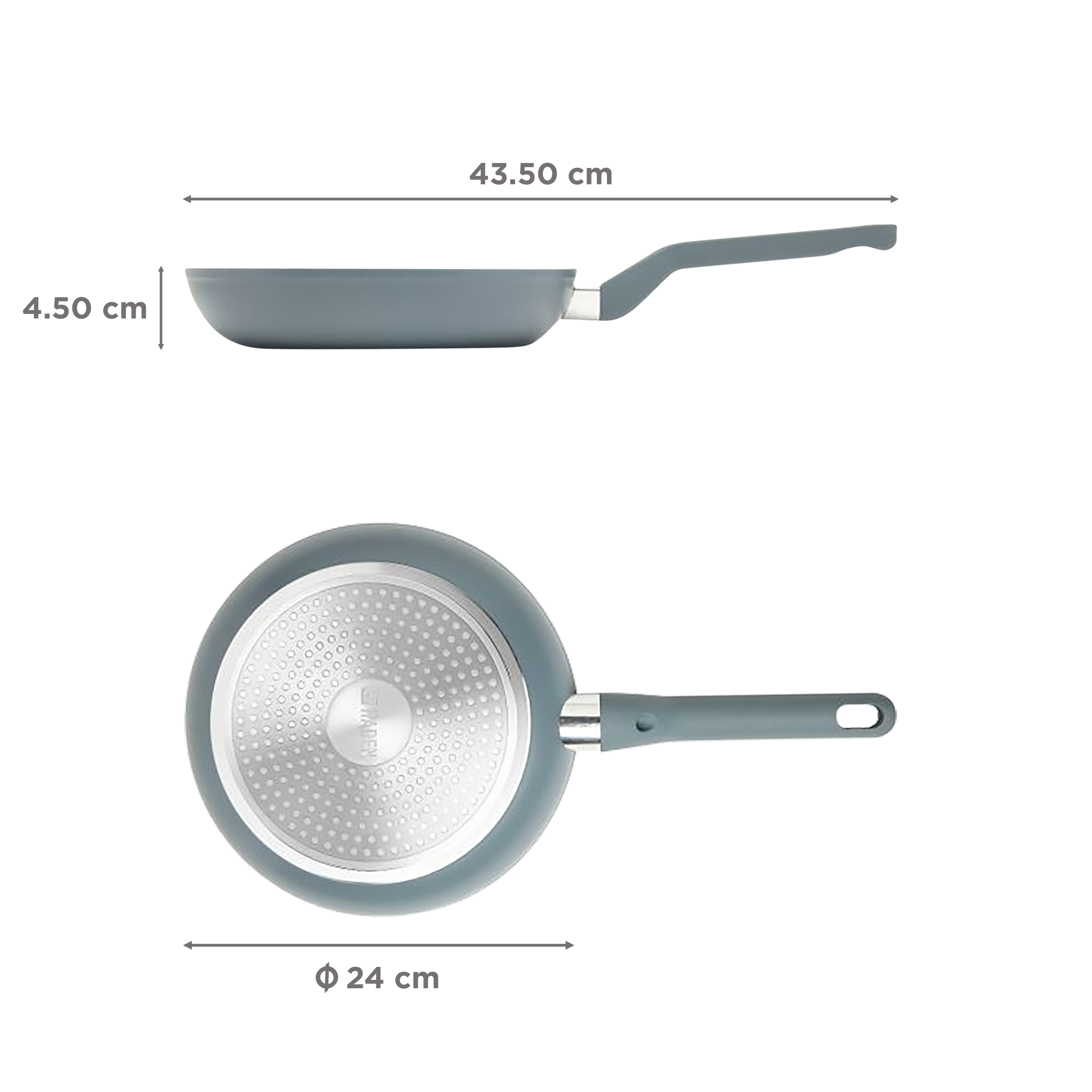 sabichi Haden Perth 1.5L Non Stick Stainless Steel Pan (Induction Compatible, Dishwasher Safe, Black)_2