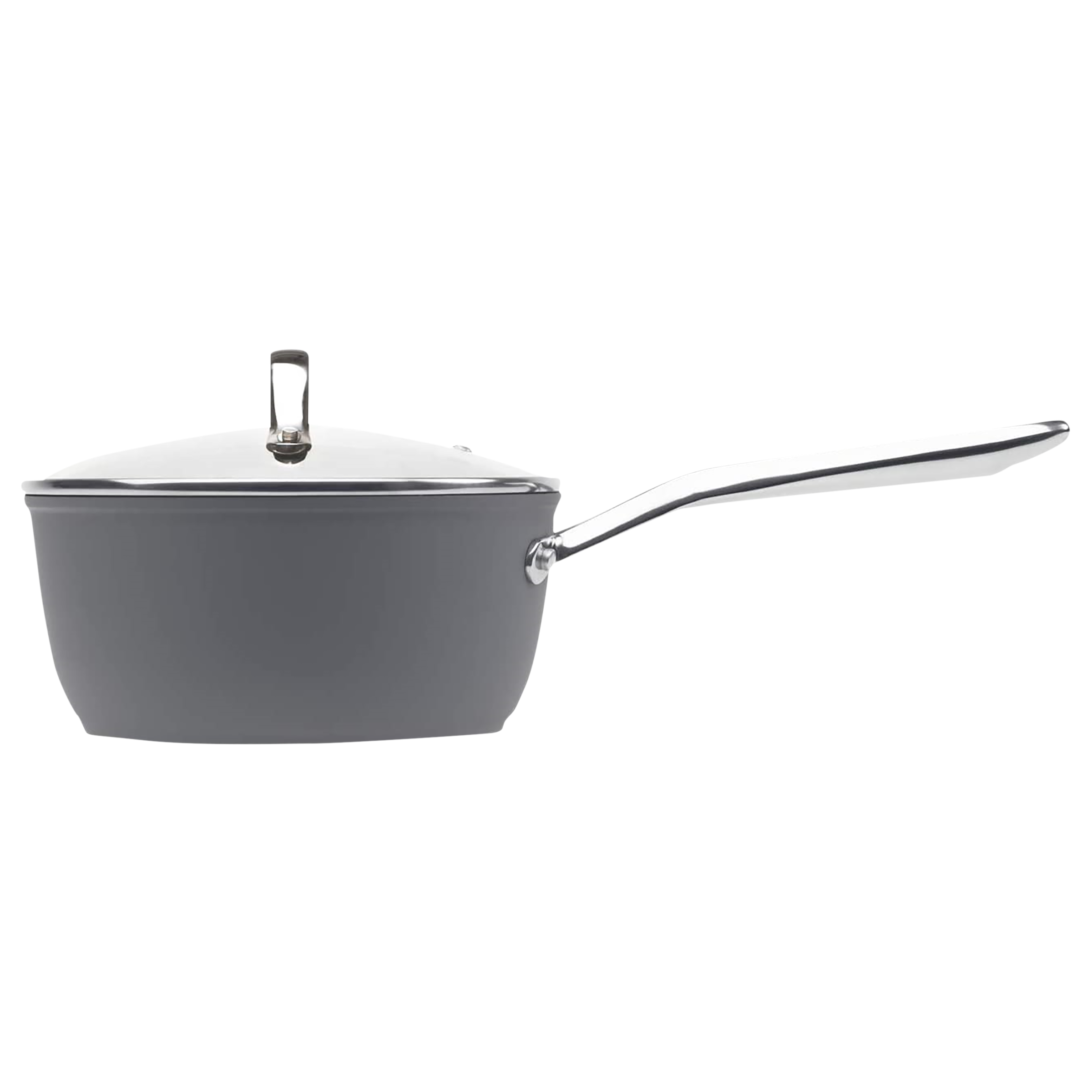 sabichi Haden Perth 2.5L Non Stick Stainless Steel Sauce Pan with Glass Lid (Induction Compatible, Even Heat Distribution, Grey)_1