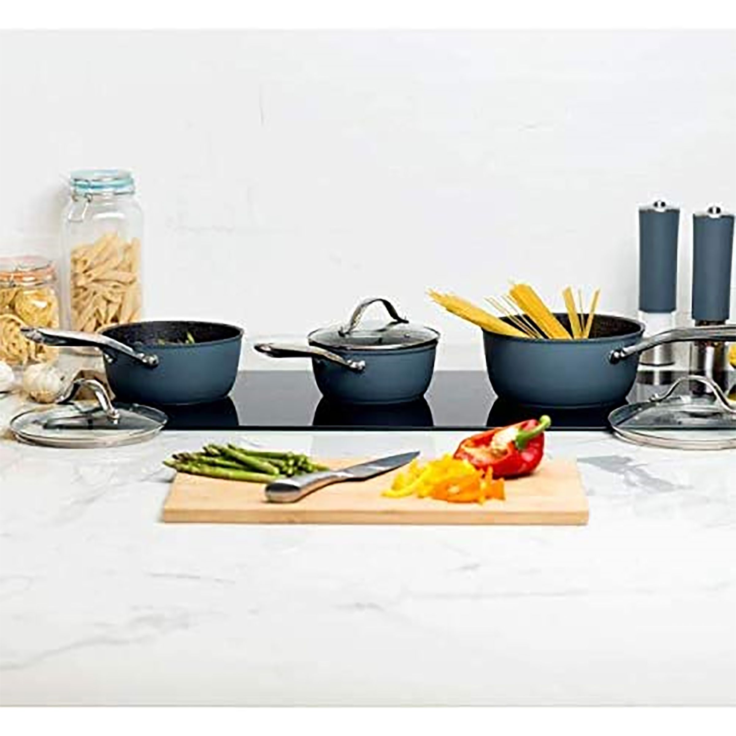 sabichi Haden Perth 2.5L Non Stick Stainless Steel Sauce Pan with Glass Lid (Induction Compatible, Even Heat Distribution, Grey)_7